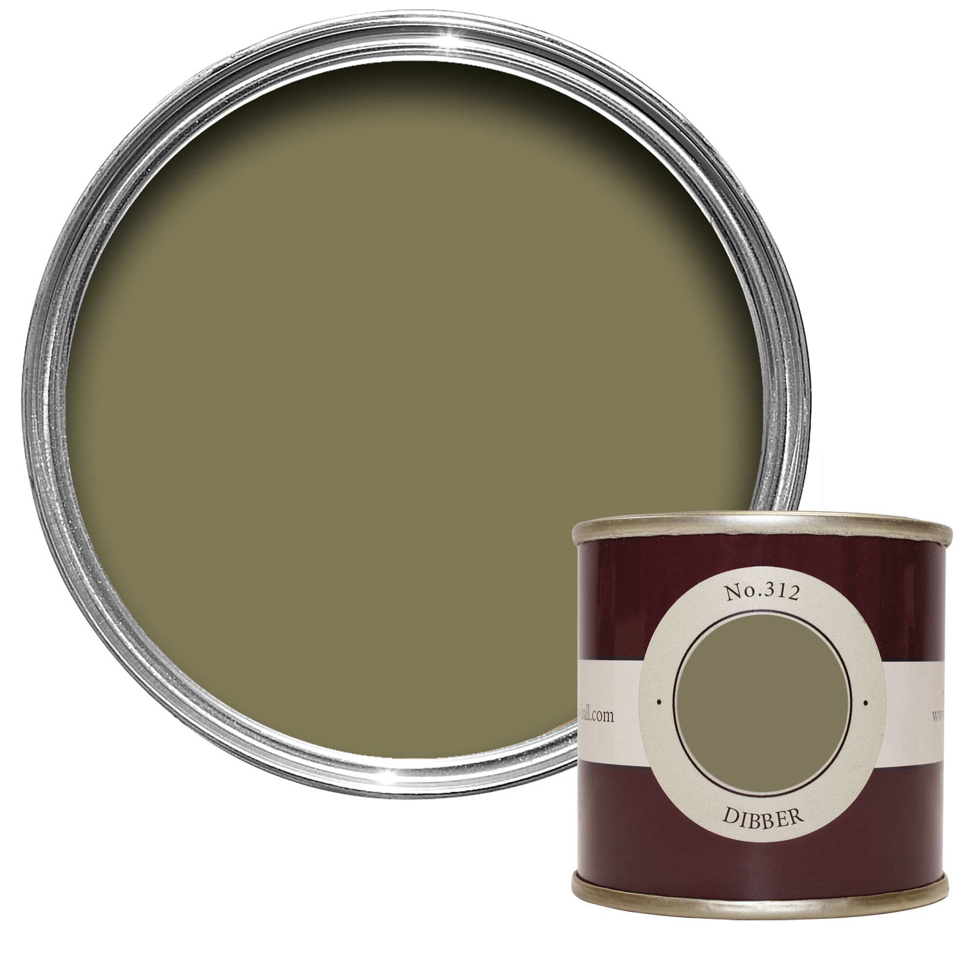 Farrow & Ball Dibber No.312 Flat matt Wall & ceiling Emulsion paint, 100ml Tester pot