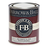 Farrow & Ball Estate All white No.2005 Eggshell Metal & wood paint, 0.75L
