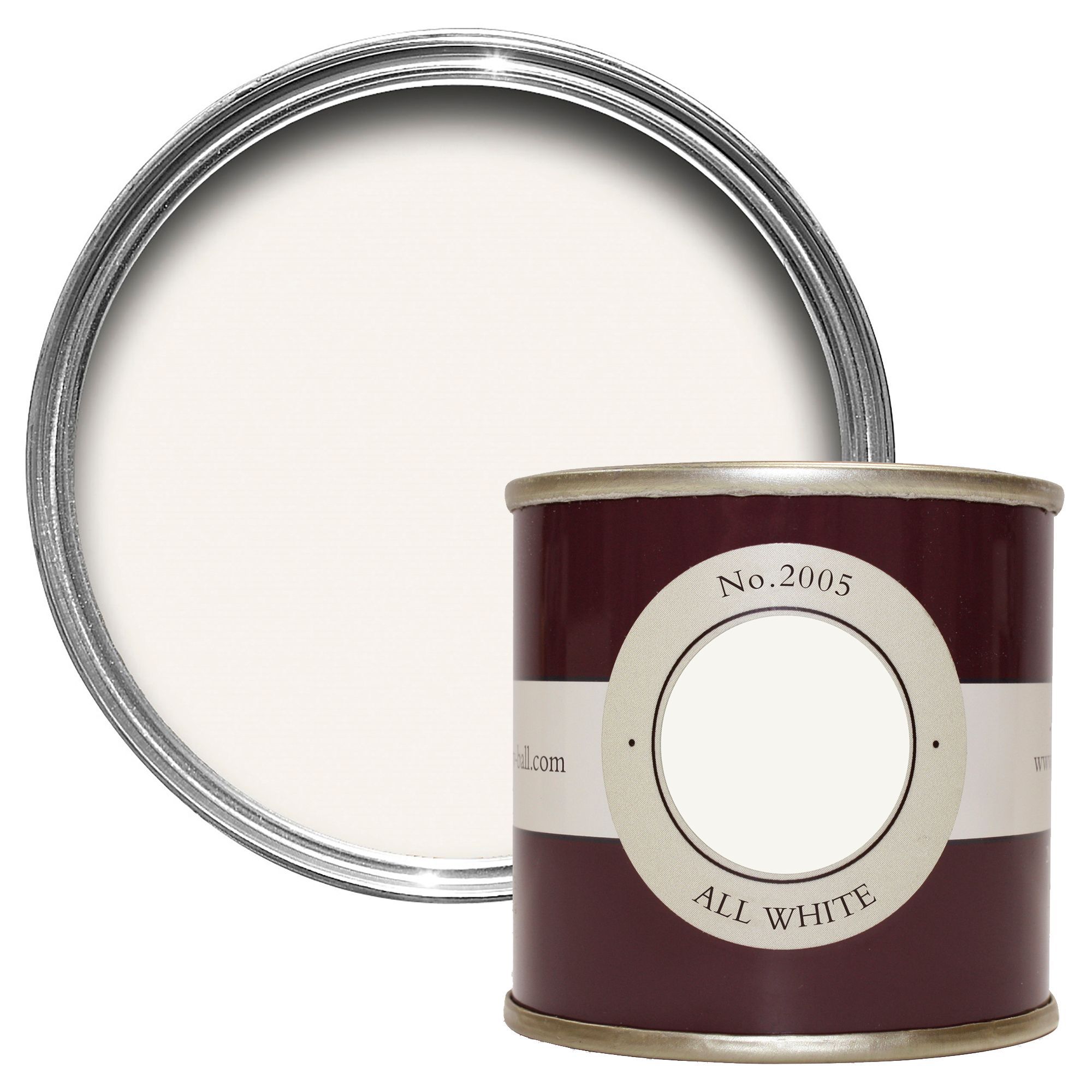 Farrow & Ball Estate All white No.2005 Emulsion paint, 100ml Tester pot