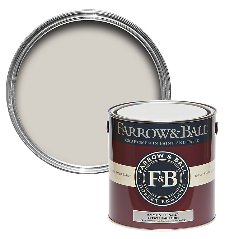 Farrow & Ball Estate Ammonite Matt Emulsion paint, 2.5L | DIY at B&Q