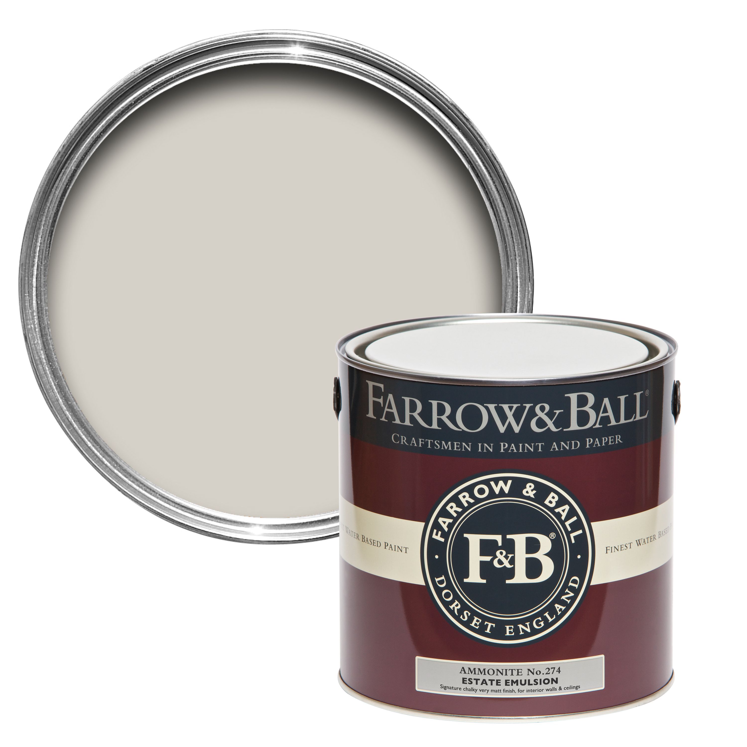 Farrow & Ball Estate Ammonite No.274 Matt Emulsion paint, 2.5L DIY at B&Q