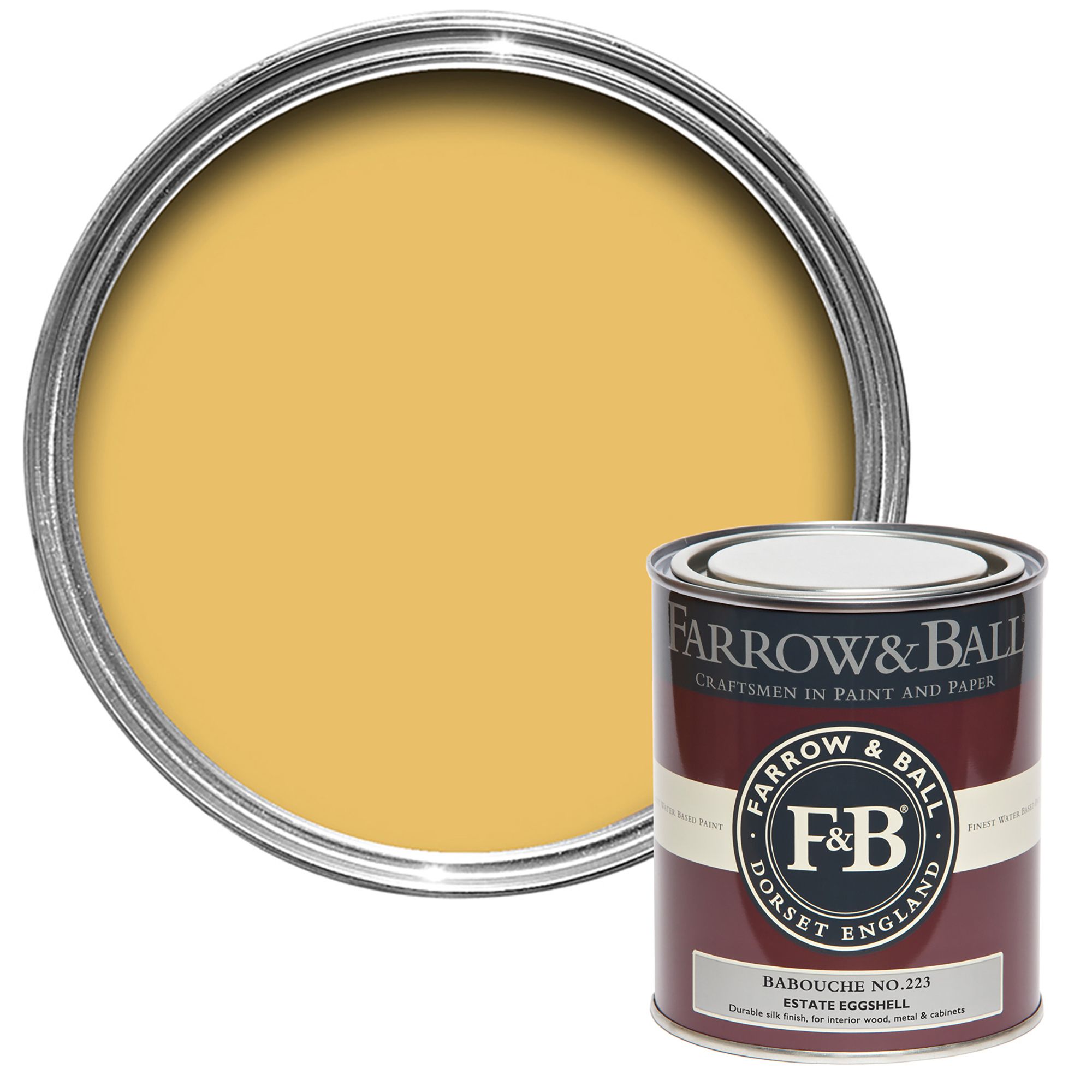 Farrow & Ball Estate Babouche No.223 Eggshell Paint, 750ml