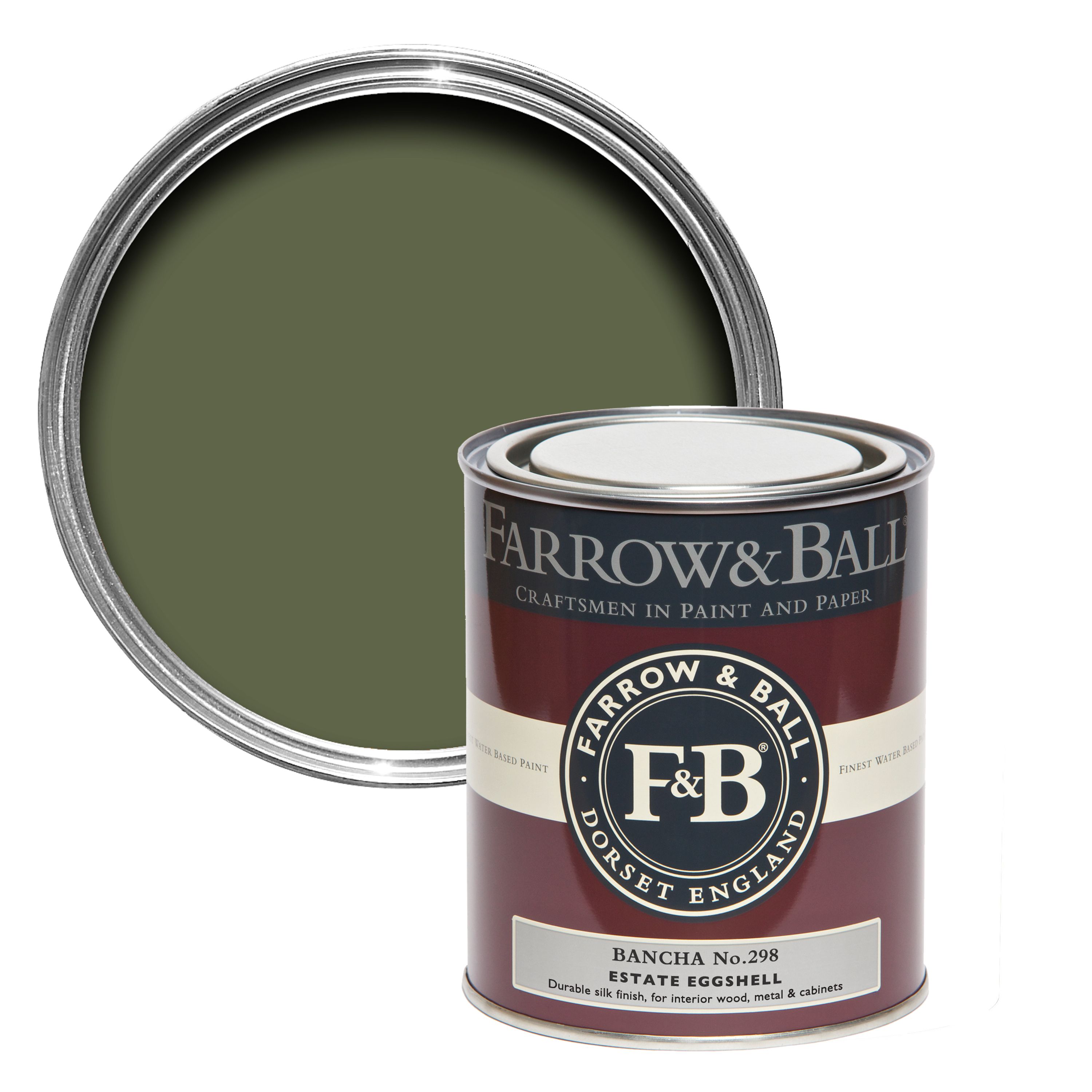 Farrow & Ball Estate Bancha No.298 Eggshell Metal & wood paint, 750ml