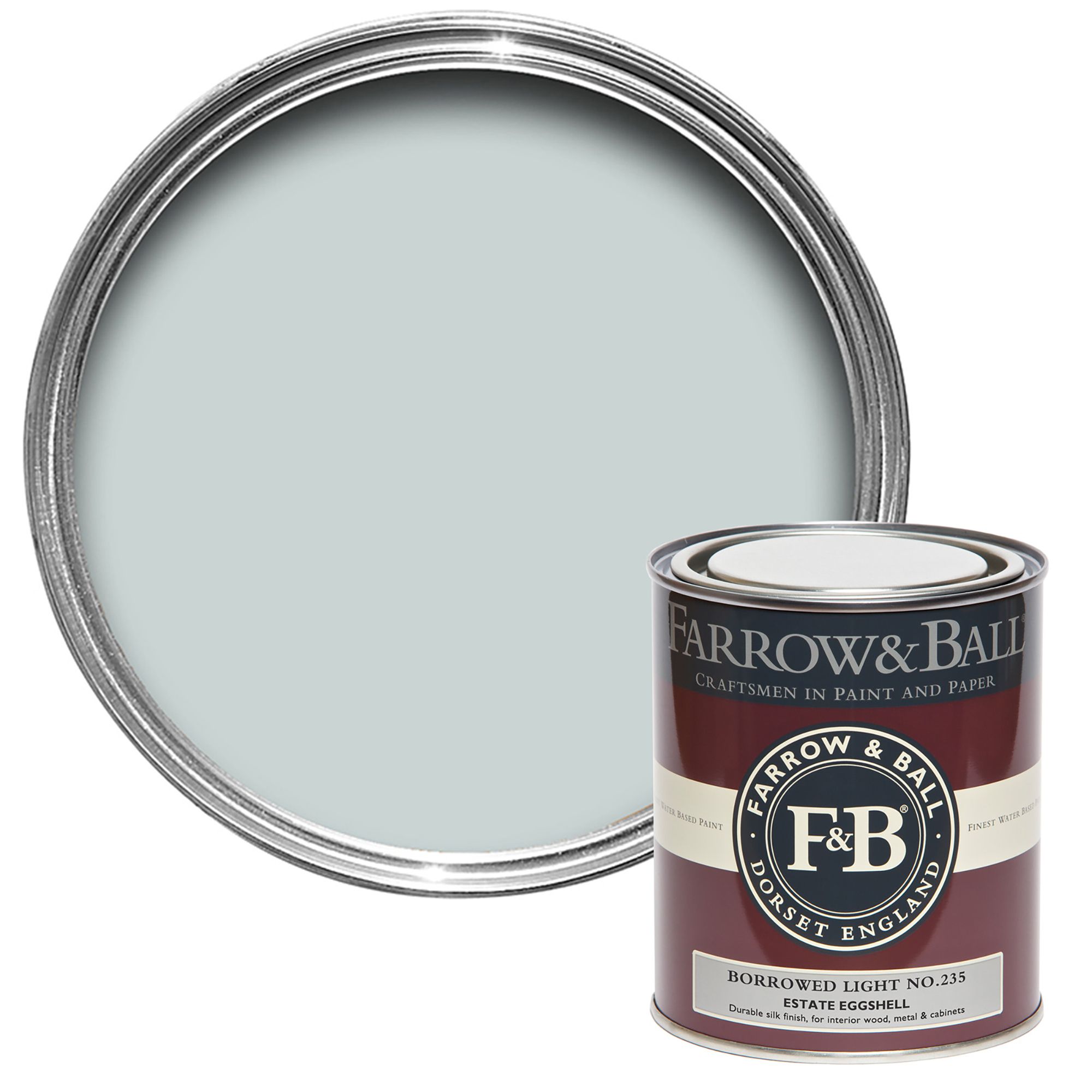 Farrow & Ball Estate Borrowed Light No.235 Eggshell Paint, 750ml