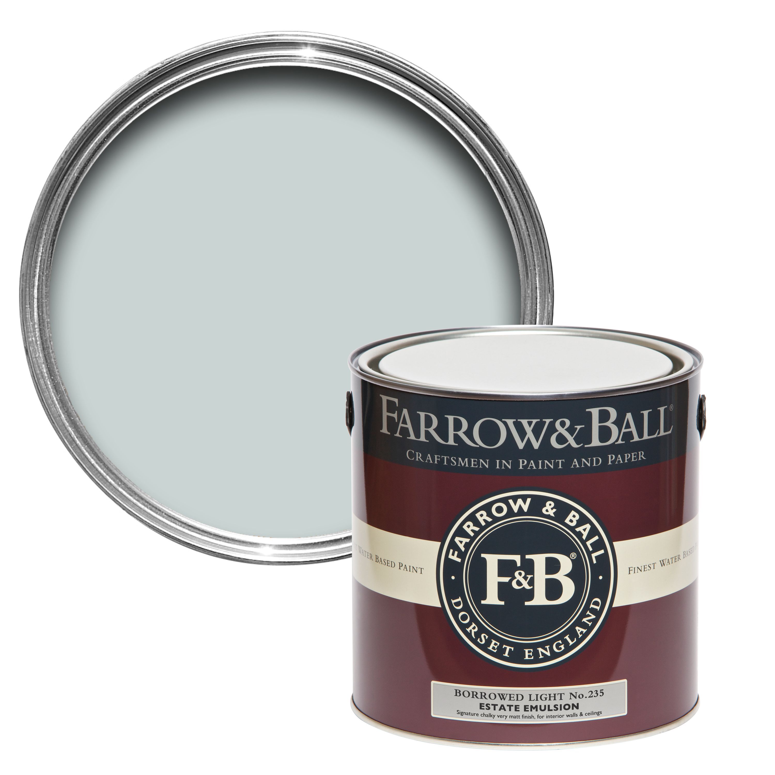 Farrow & Ball Estate Borrowed Light No.235 Matt Wall & ceiling Emulsion paint, 2.5L