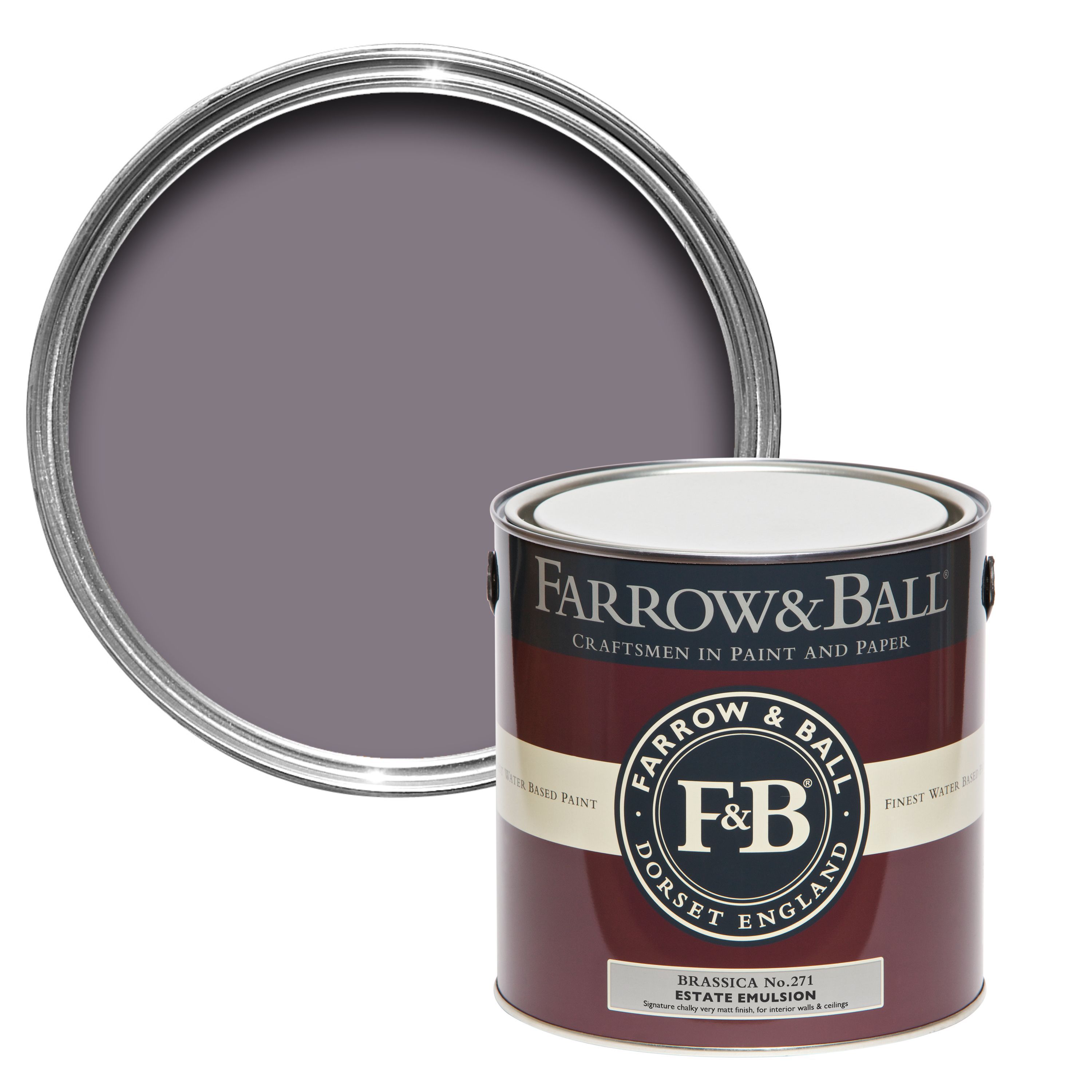 Farrow & Ball Estate Brassica No.271 Matt Emulsion paint, 2.5L Tester pot