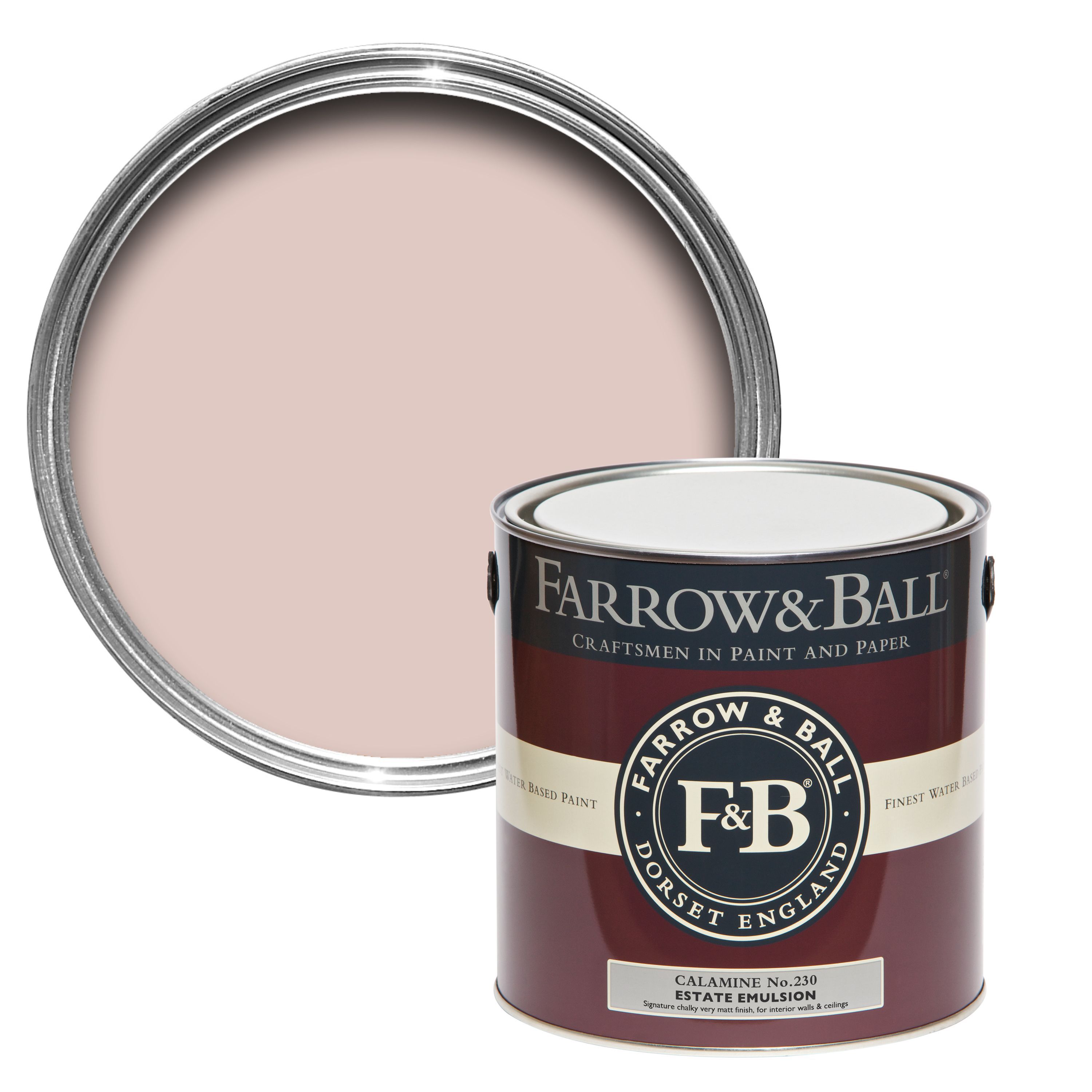 Farrow & Ball Estate Calamine No.230 Matt Wall & ceiling Emulsion paint, 2.5L