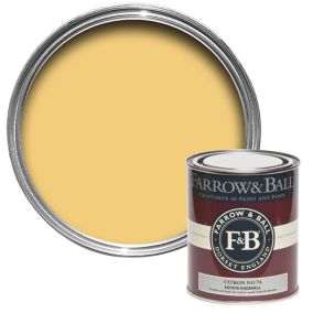 Farrow & Ball Estate Citron No.74 Eggshell Paint, 750ml