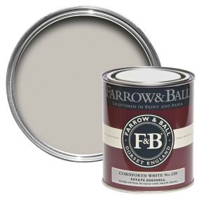 Farrow & Ball Estate Cornforth white Eggshell Metal & wood paint, 750ml