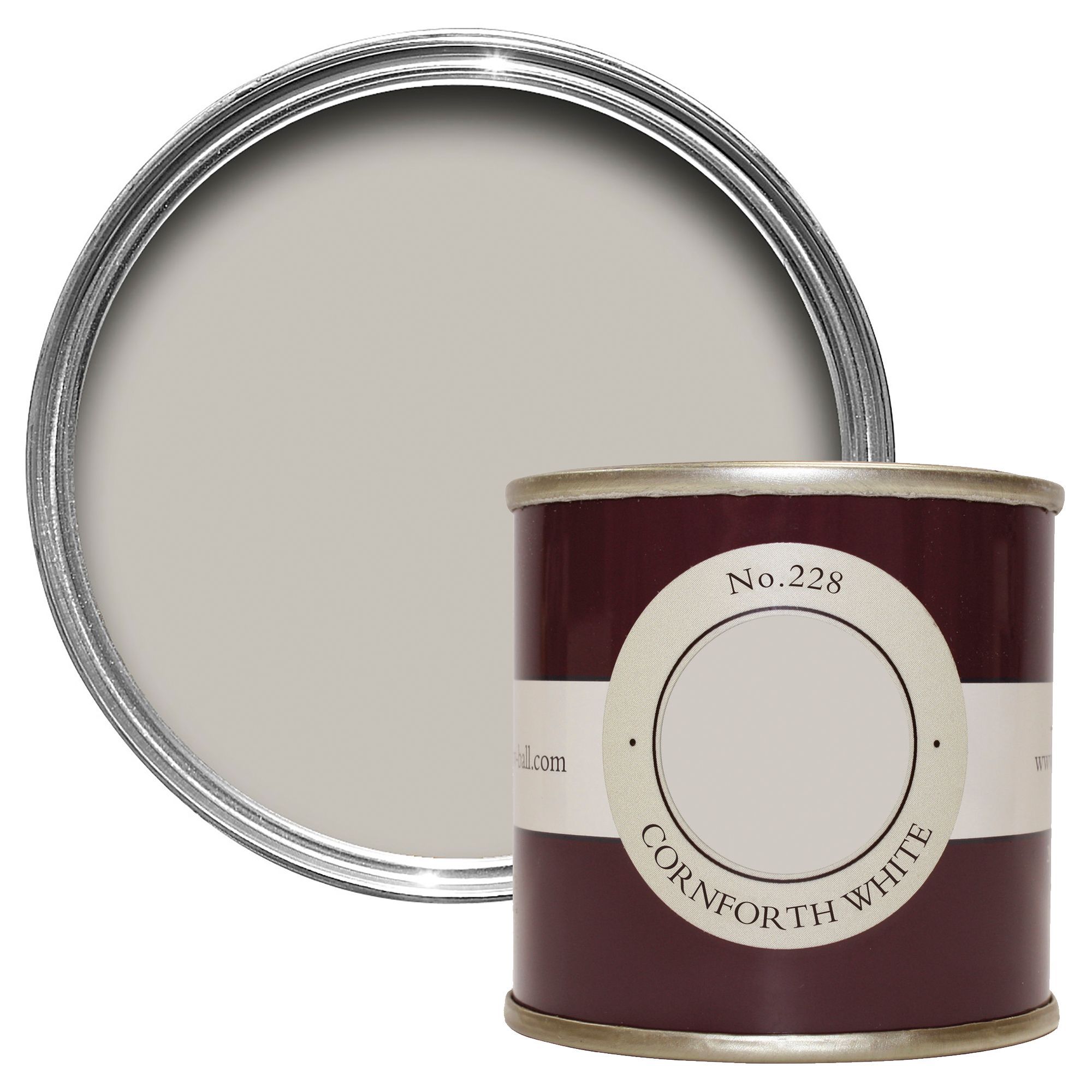Farrow & Ball Estate Cornforth white No.228 Emulsion paint, 100ml Tester pot
