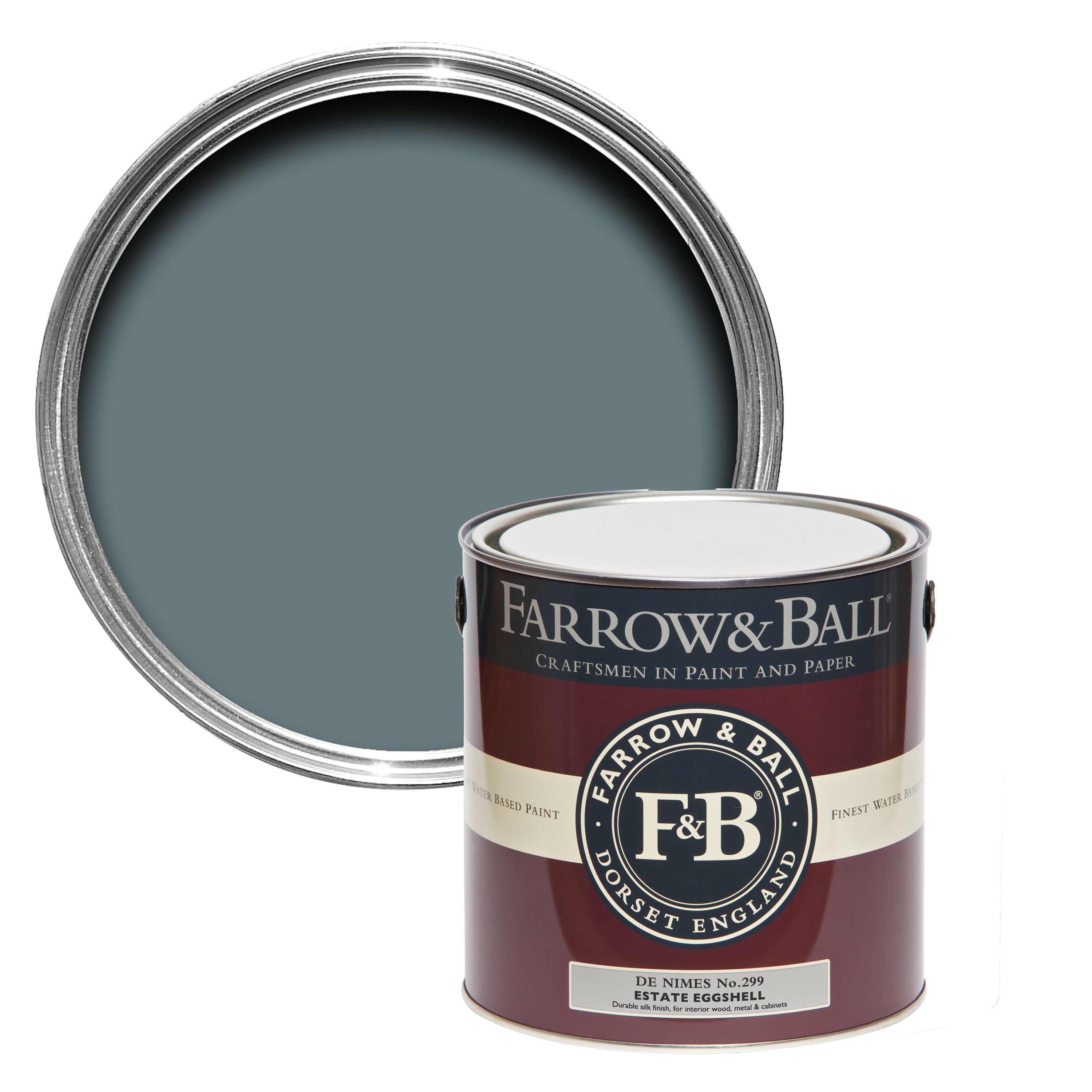 Farrow & Ball Estate De nimes Eggshell Metal & wood paint, 2.5L