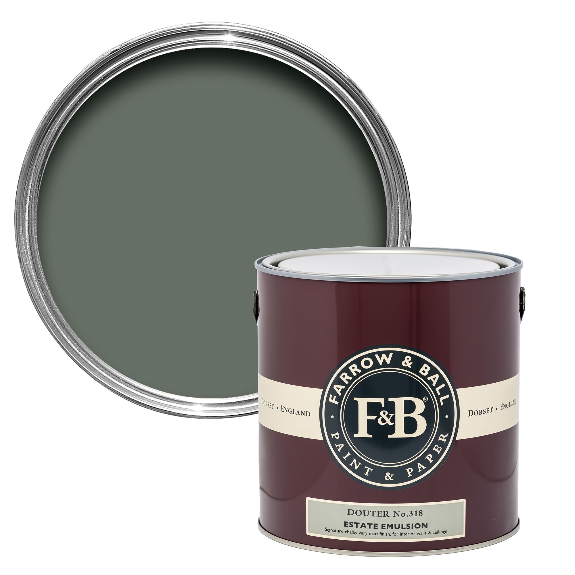 Farrow & Ball Estate Douter No.318 Matt Wall & ceiling Emulsion paint, 2.5L