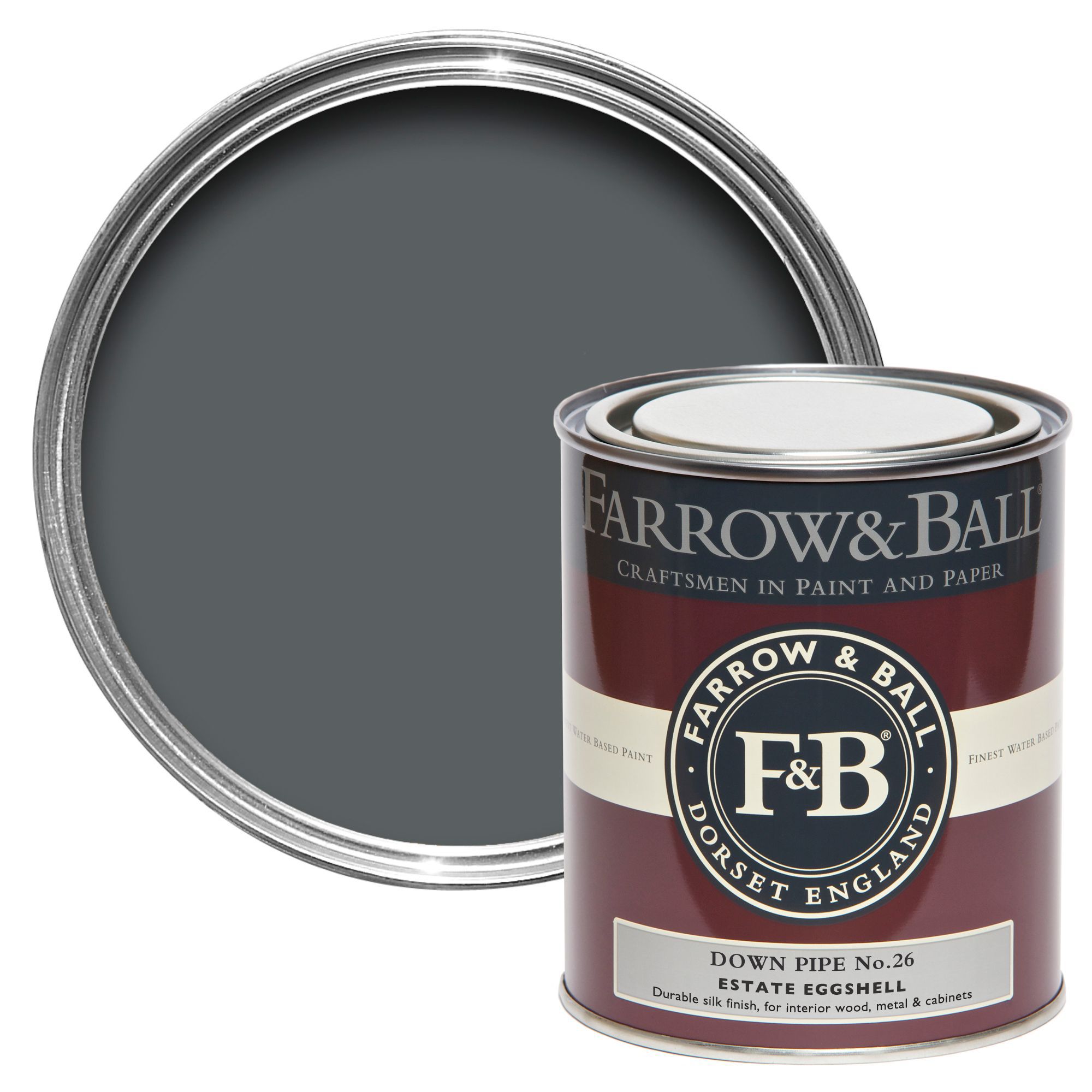 Farrow & Ball Estate Downpipe Eggshell Metal & wood paint, 750ml