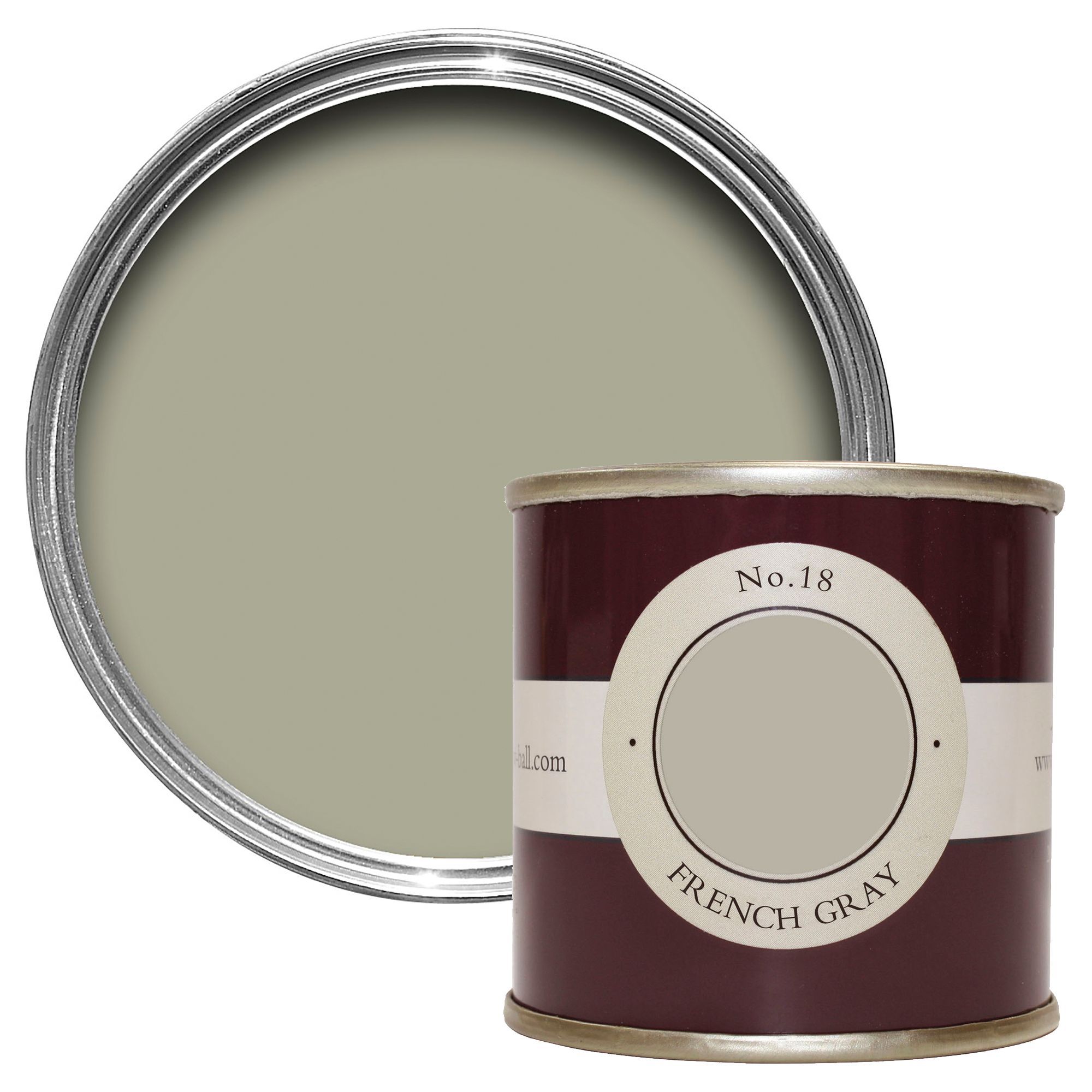 Farrow & Ball Estate French Gray No.18 Matt Wall & ceiling Emulsion paint, 100ml Tester pot