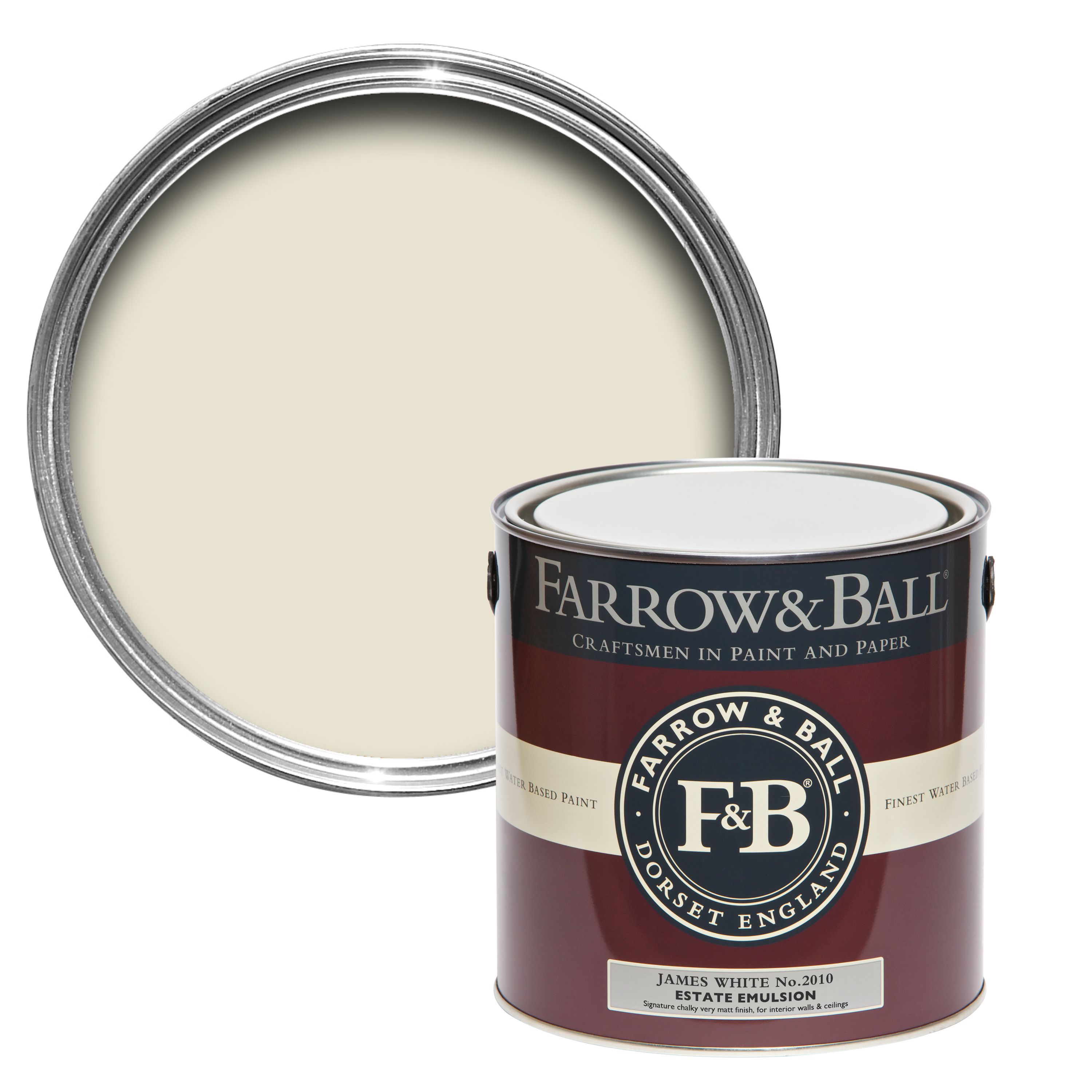Farrow & Ball Estate James White No.2010 Matt Wall & ceiling Emulsion paint, 2.5L