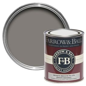 Farrow & Ball Estate Mole's breath Eggshell Metal & wood paint, 750ml