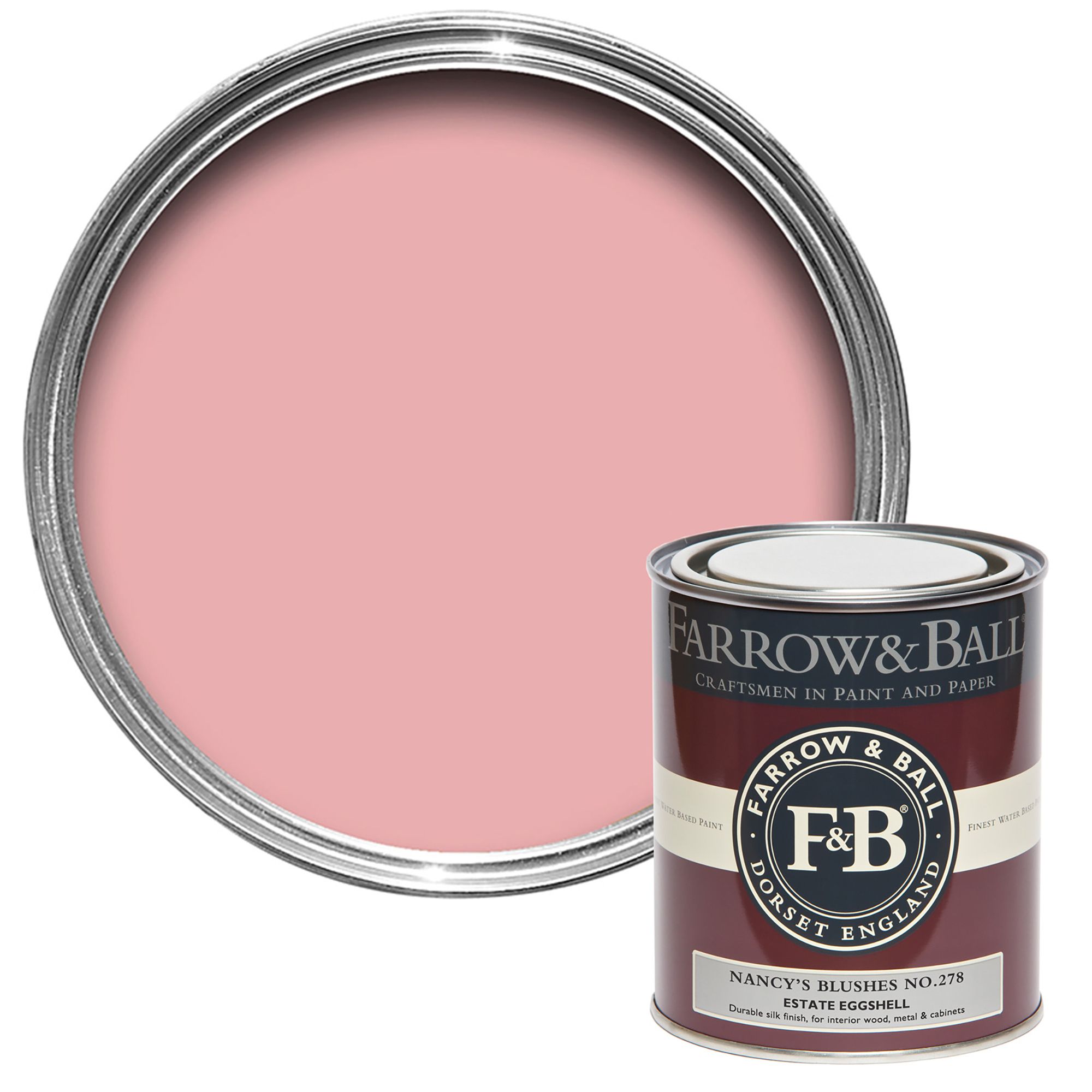 Farrow & Ball Estate Nancy's Blushes No.278 Eggshell Paint, 750ml