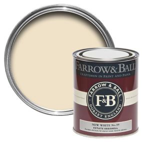 Farrow & Ball Estate New white No.59 Eggshell Metal & wood paint, 0.75L