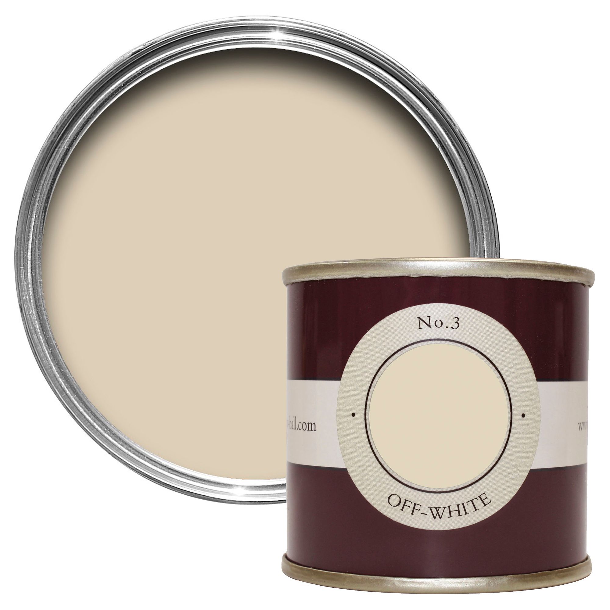 Farrow & Ball Estate Off White No.3 Matt Wall & ceiling Emulsion paint, 100ml Tester pot