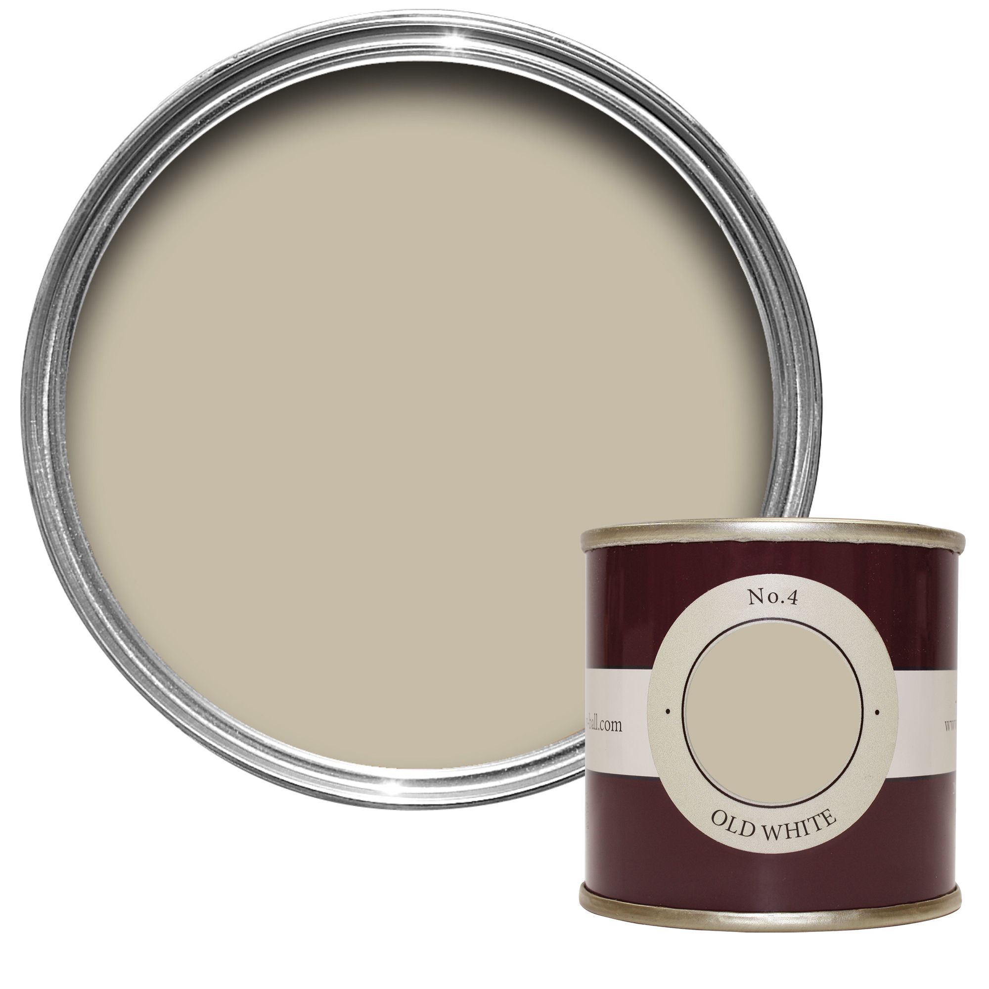 Farrow & Ball Estate Old White Matt Wall & ceiling Emulsion paint, 100ml Tester pot