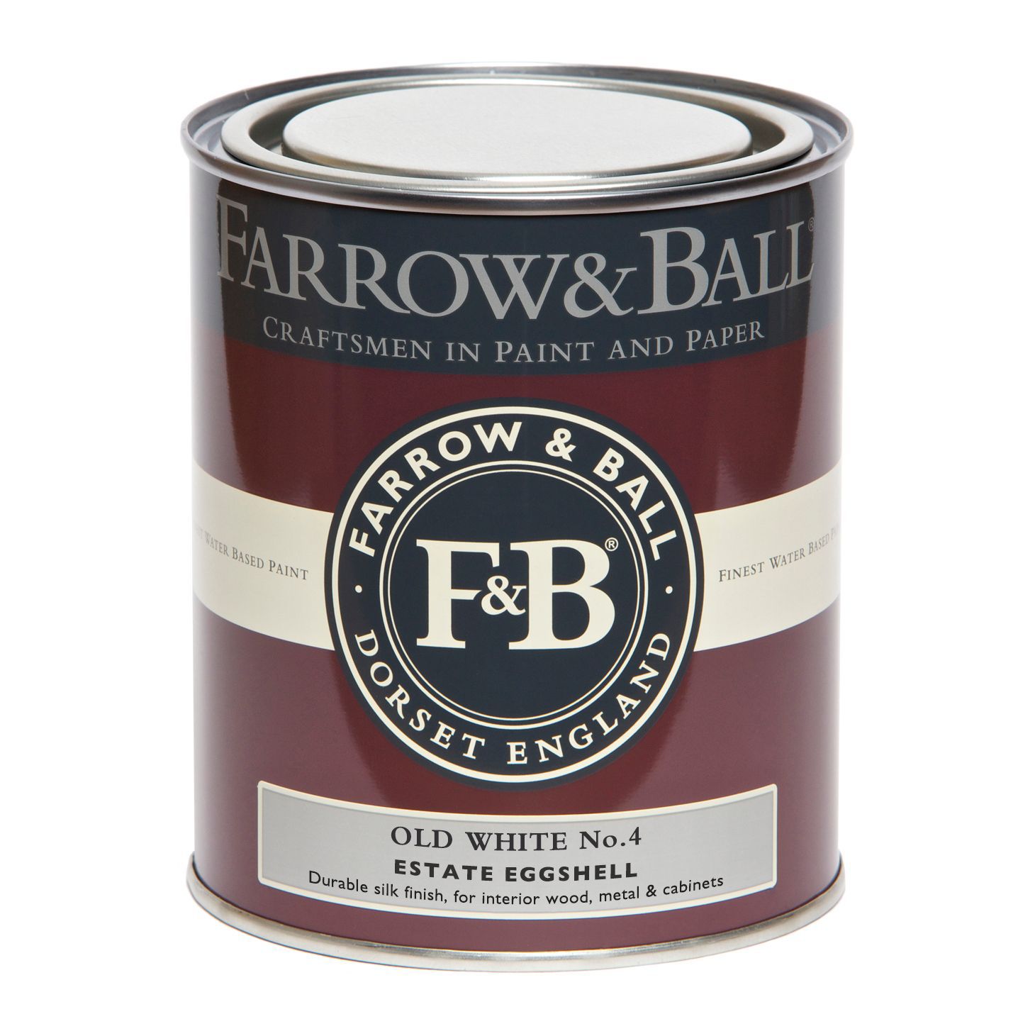 Farrow & Ball Estate Old white No.4 Eggshell Metal & wood paint, 750ml