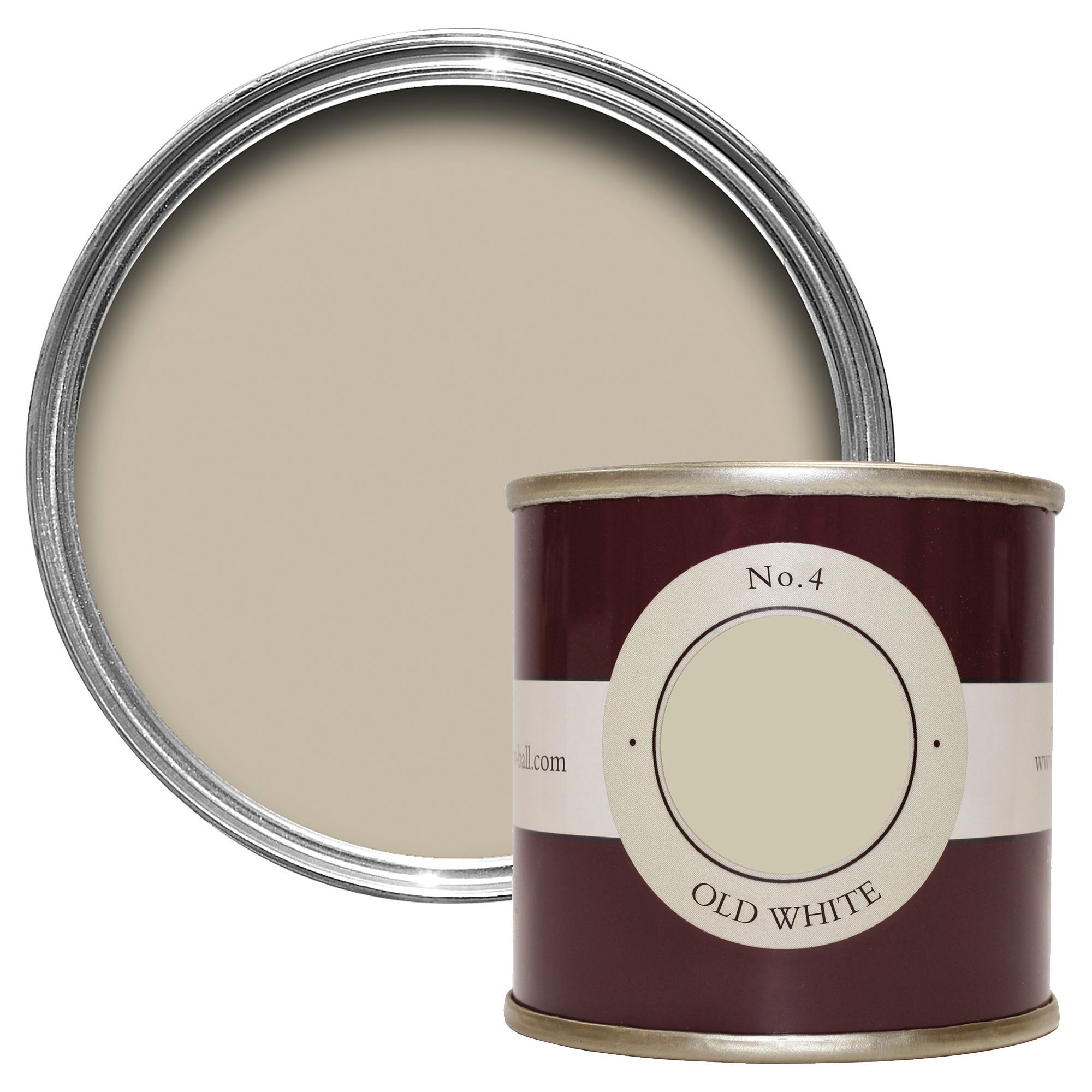 Farrow & Ball Estate Old White No.4 Matt Wall & ceiling Emulsion paint, 100ml Tester pot