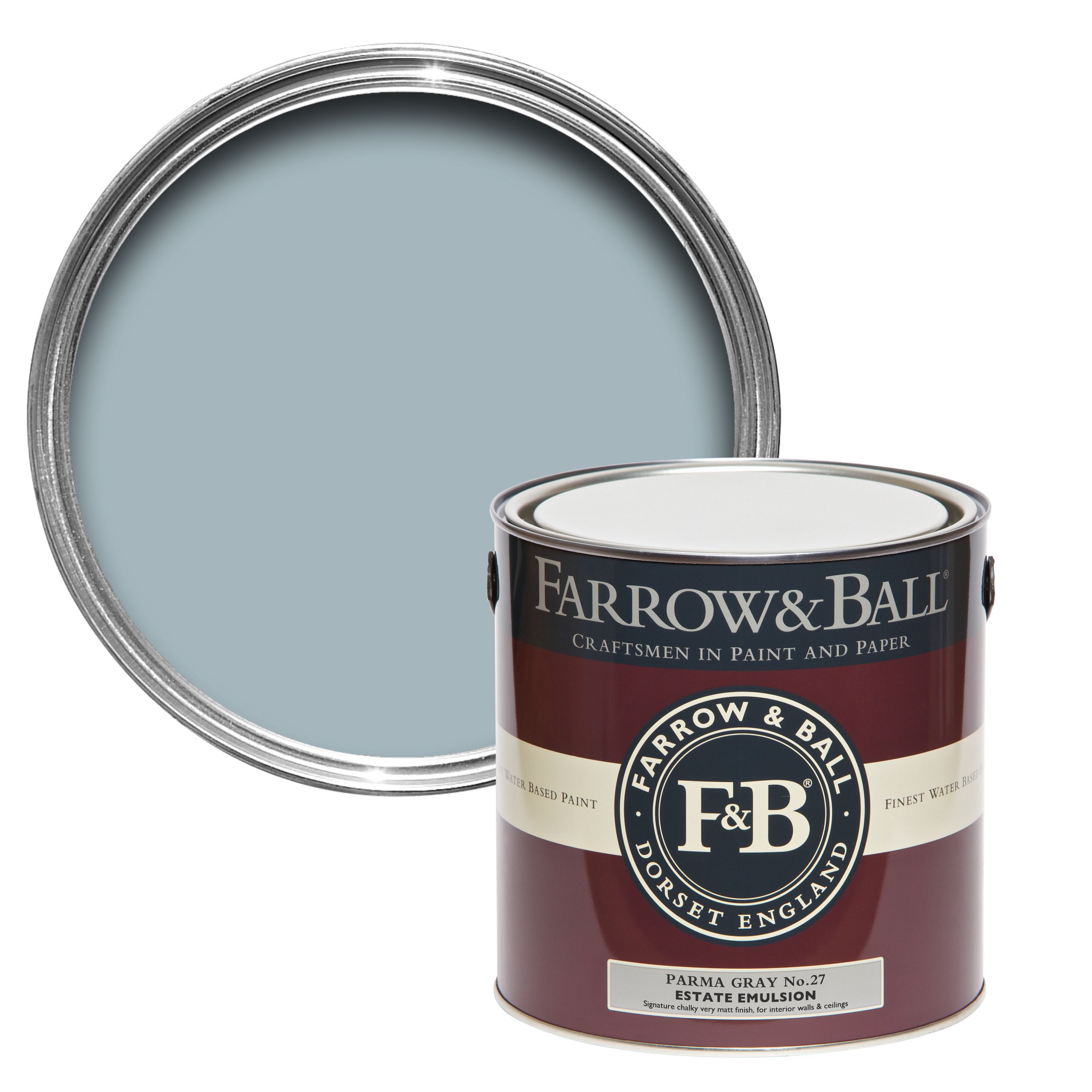 Farrow & Ball Estate Parma gray No.27 Matt Emulsion paint, 2.5L Tester pot