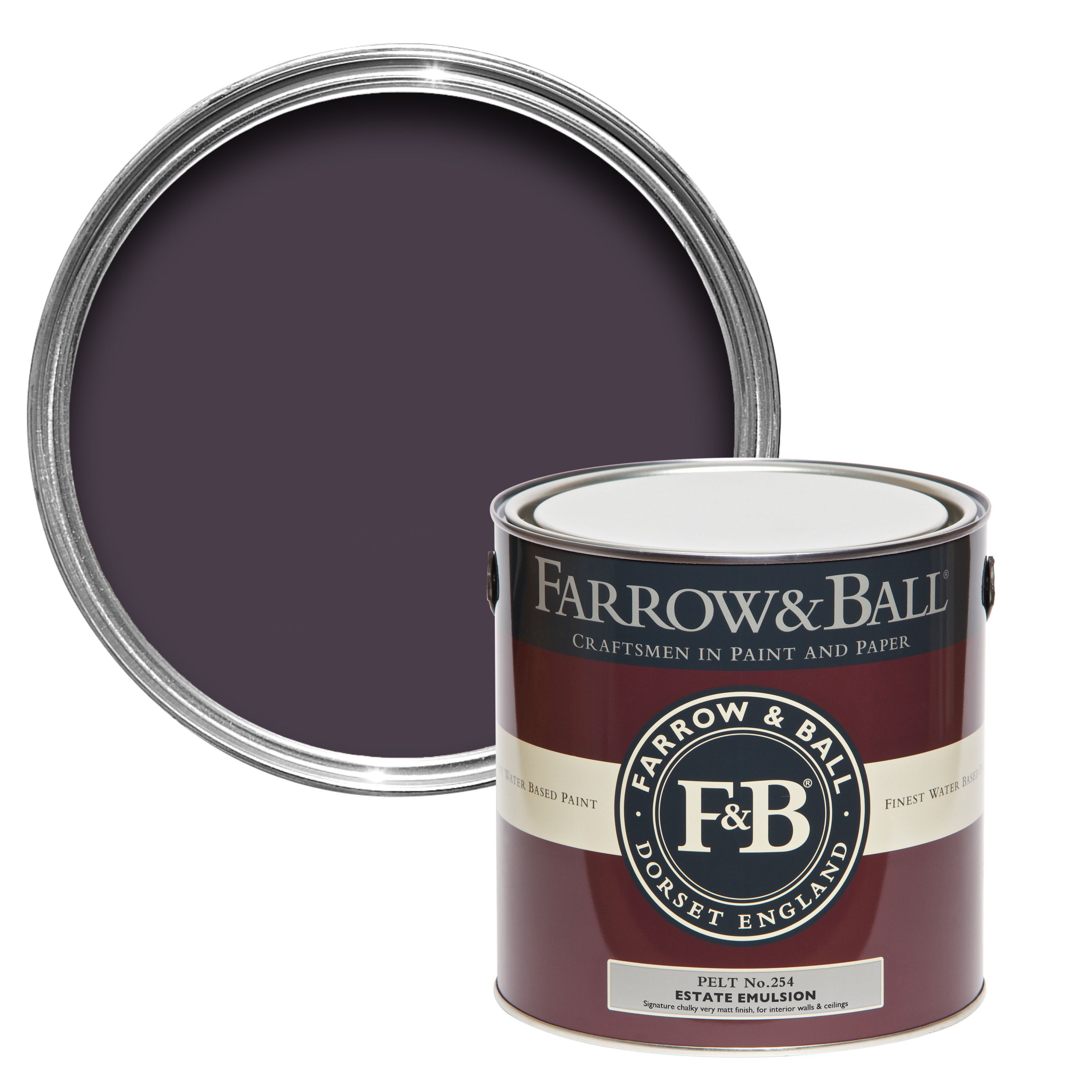 Farrow & Ball Estate Pelt No.254 Matt Emulsion paint, 2.5L Tester pot