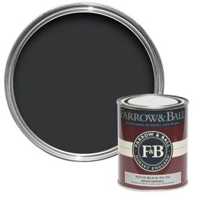 Farrow & Ball Estate Pitch Black No.256 Eggshell Paint, 750ml