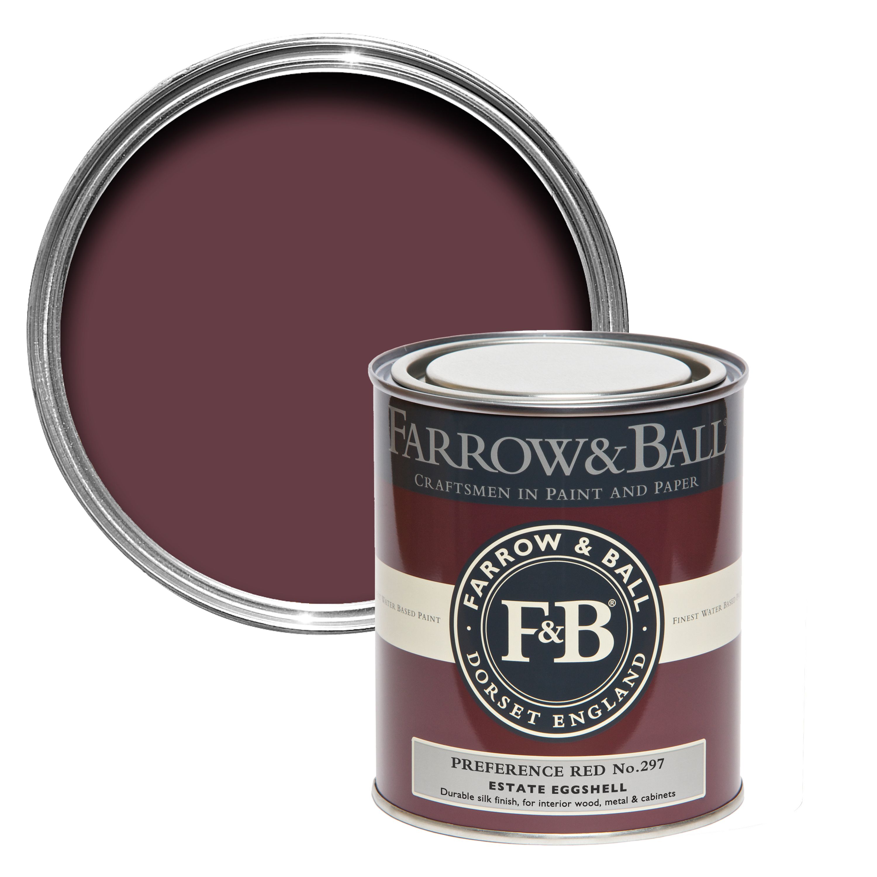 Farrow & Ball Estate Preference red No.297 Eggshell Metal & wood paint, 750ml