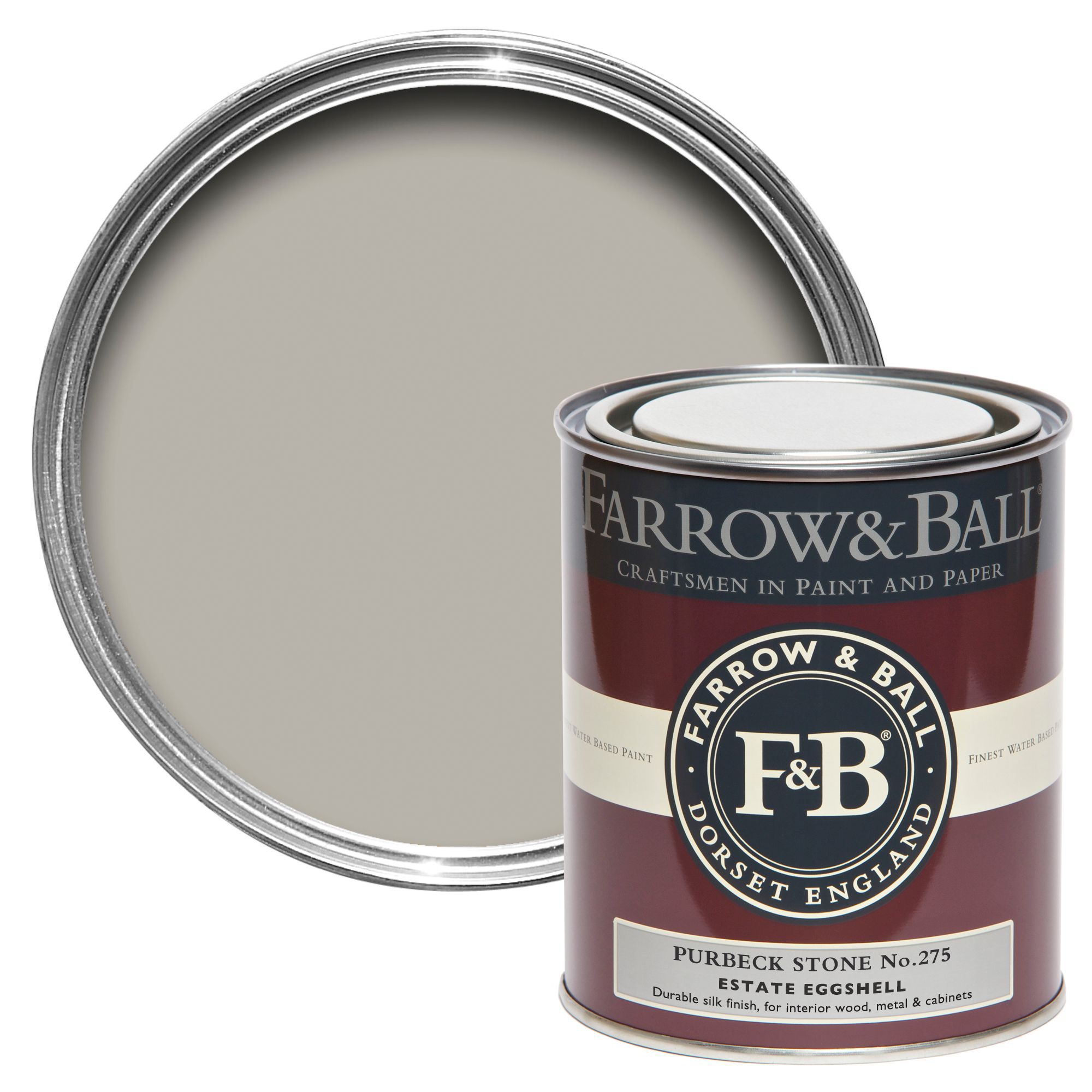 Farrow & Ball Estate Purbeck stone No.275 Eggshell Metal & wood paint, 750ml