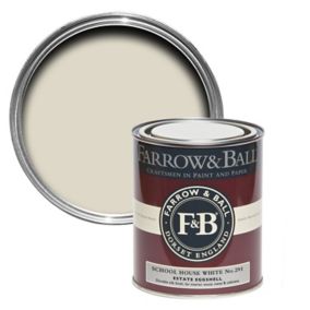 Farrow & Ball Estate School house white No.291 Eggshell Metal & wood paint, 0.75L