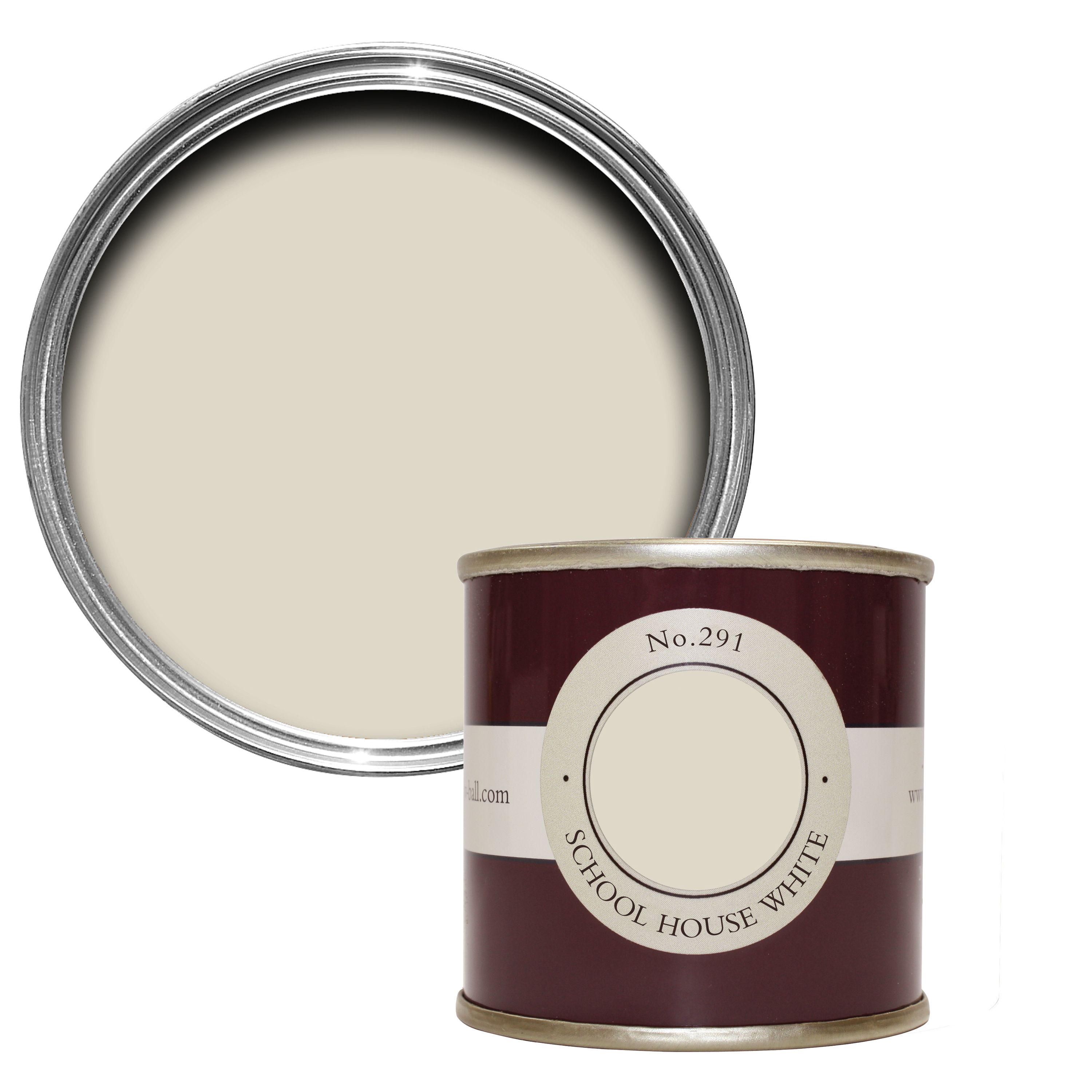Farrow & Ball Estate School House White No.291 Matt Wall & ceiling Emulsion paint, 100ml Tester pot