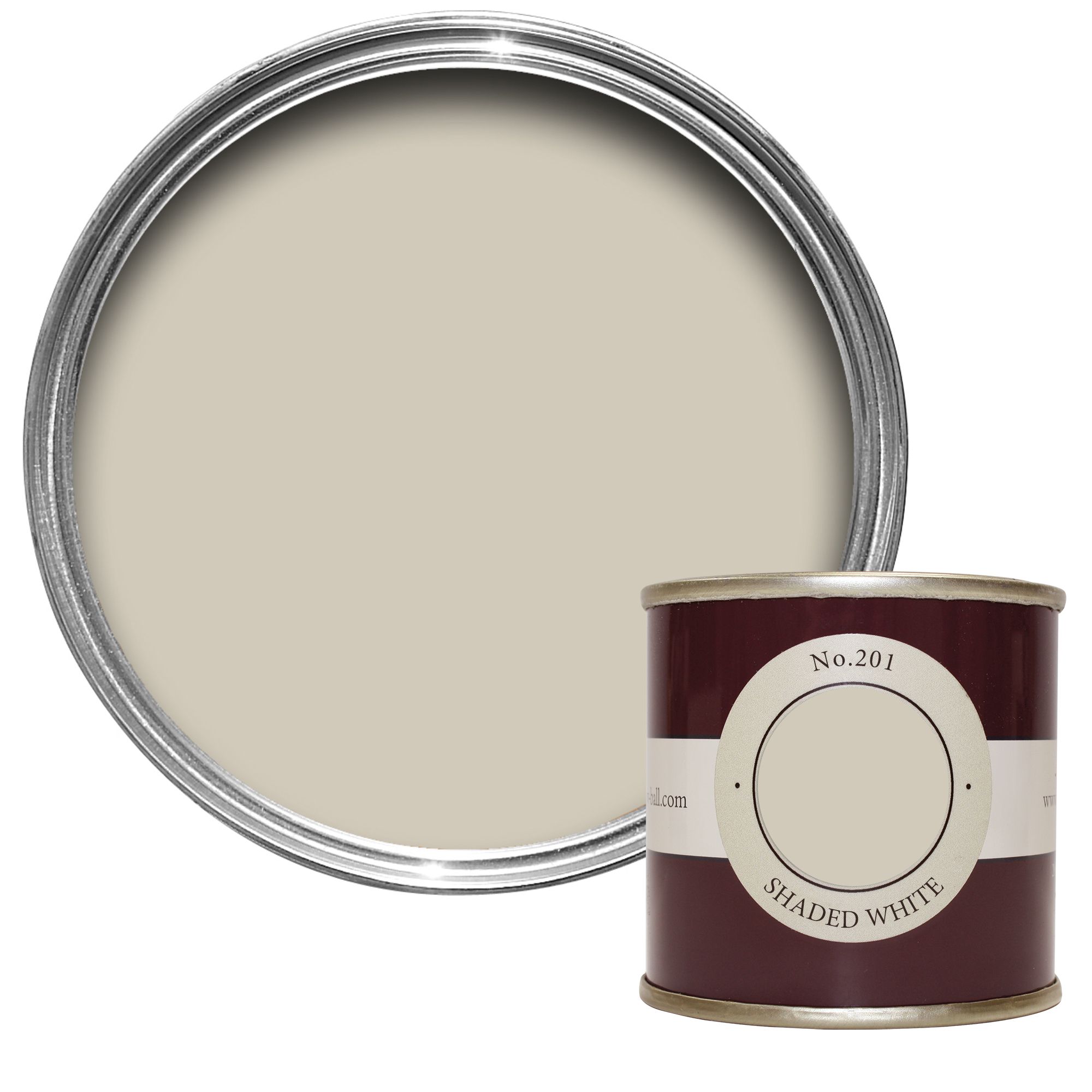 Farrow & Ball Estate Shaded White Matt Wall & ceiling Emulsion paint, 100ml Tester pot