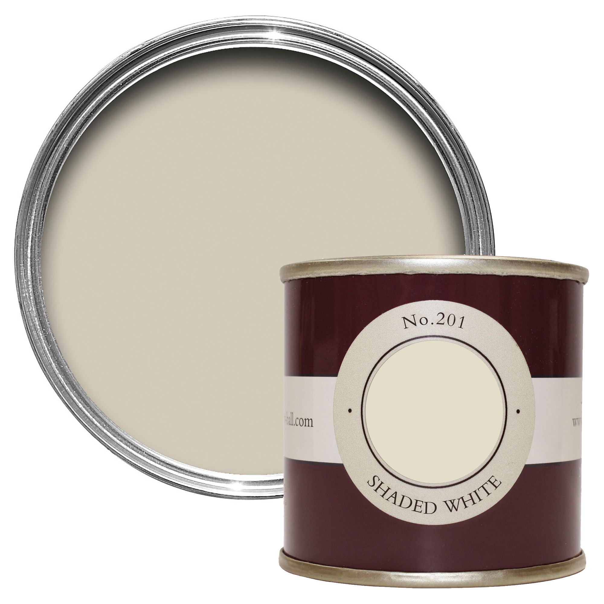 Farrow & Ball Estate Shaded White No.201 Matt Wall & ceiling Emulsion paint, 100ml Tester pot