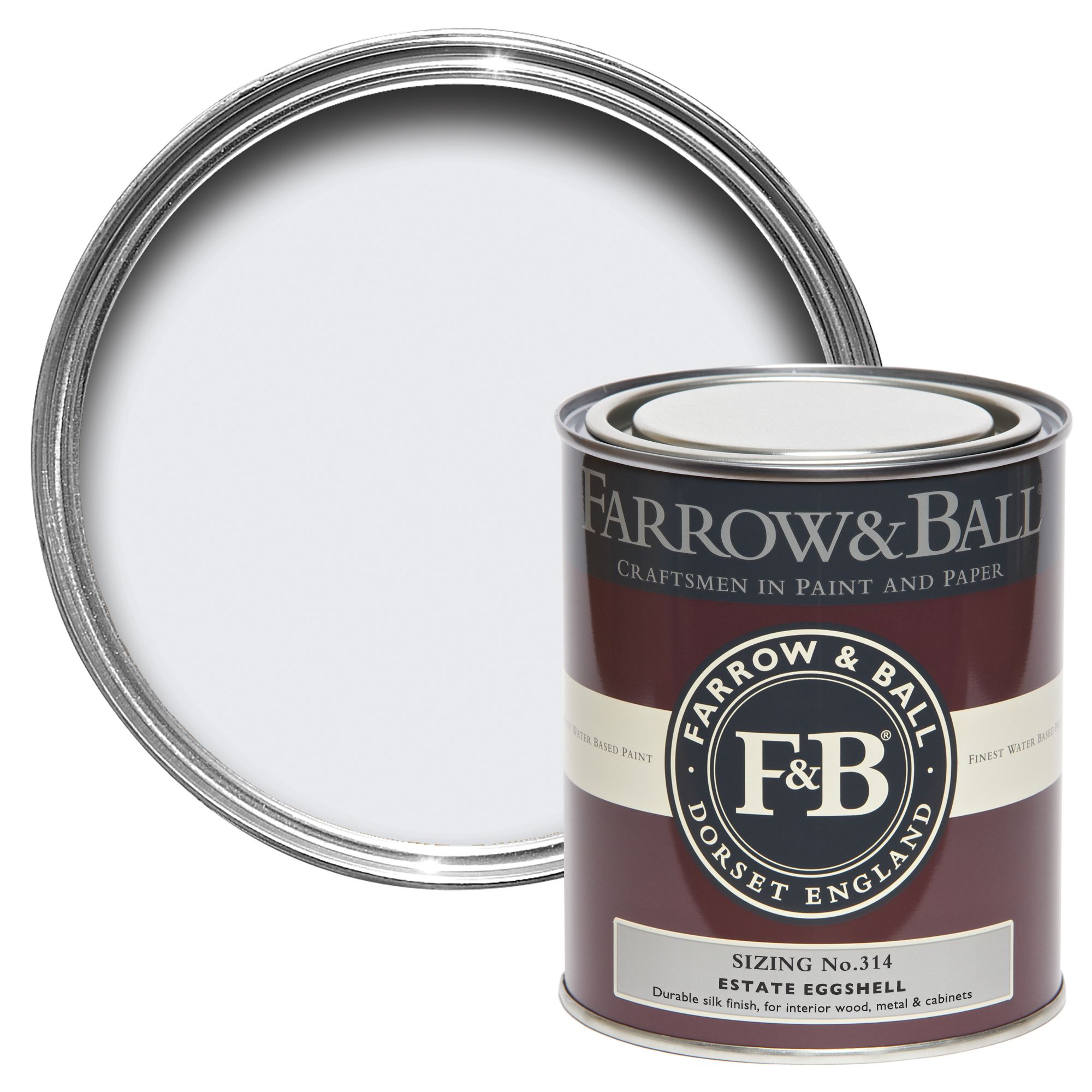 Farrow & Ball Estate Sizing No.314 Eggshell Metal & wood paint, 750ml