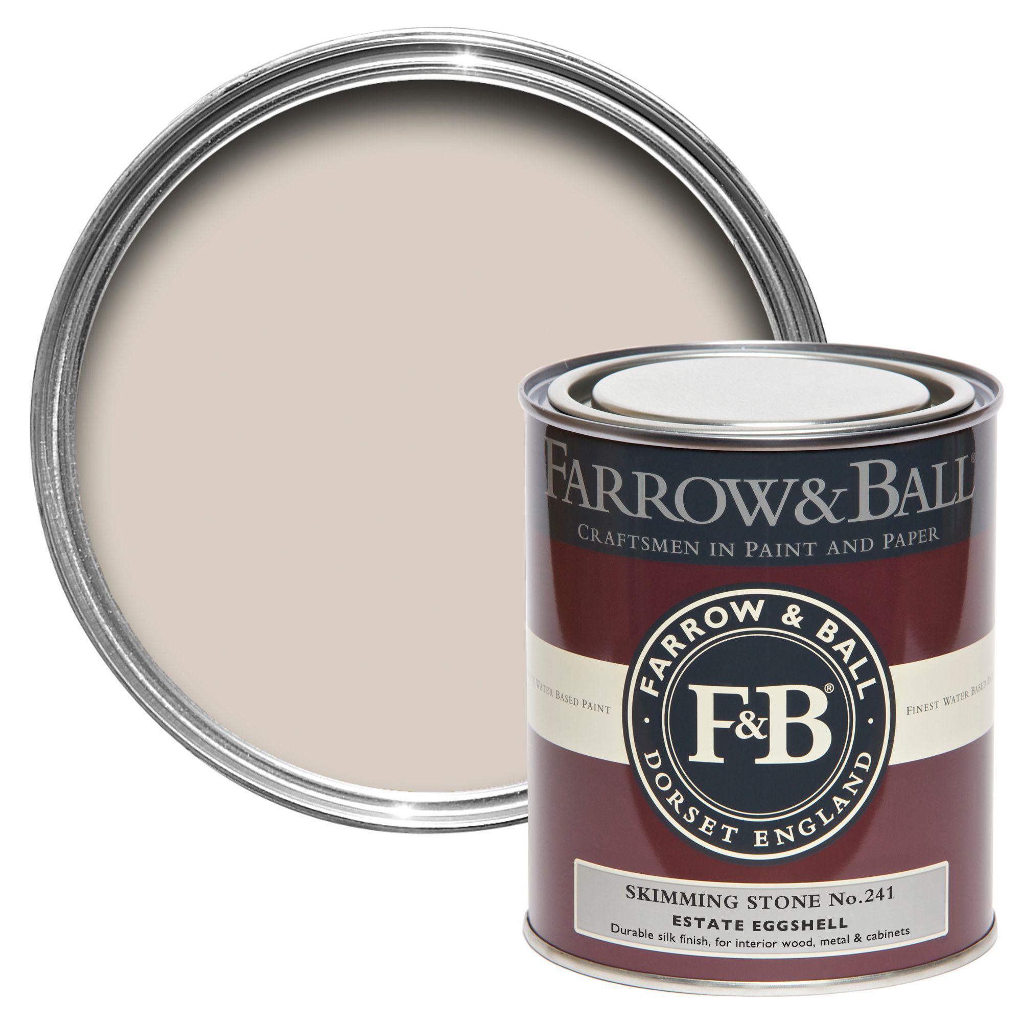 Farrow & Ball Estate Skimming stone No.241 Eggshell Metal & wood paint, 750ml