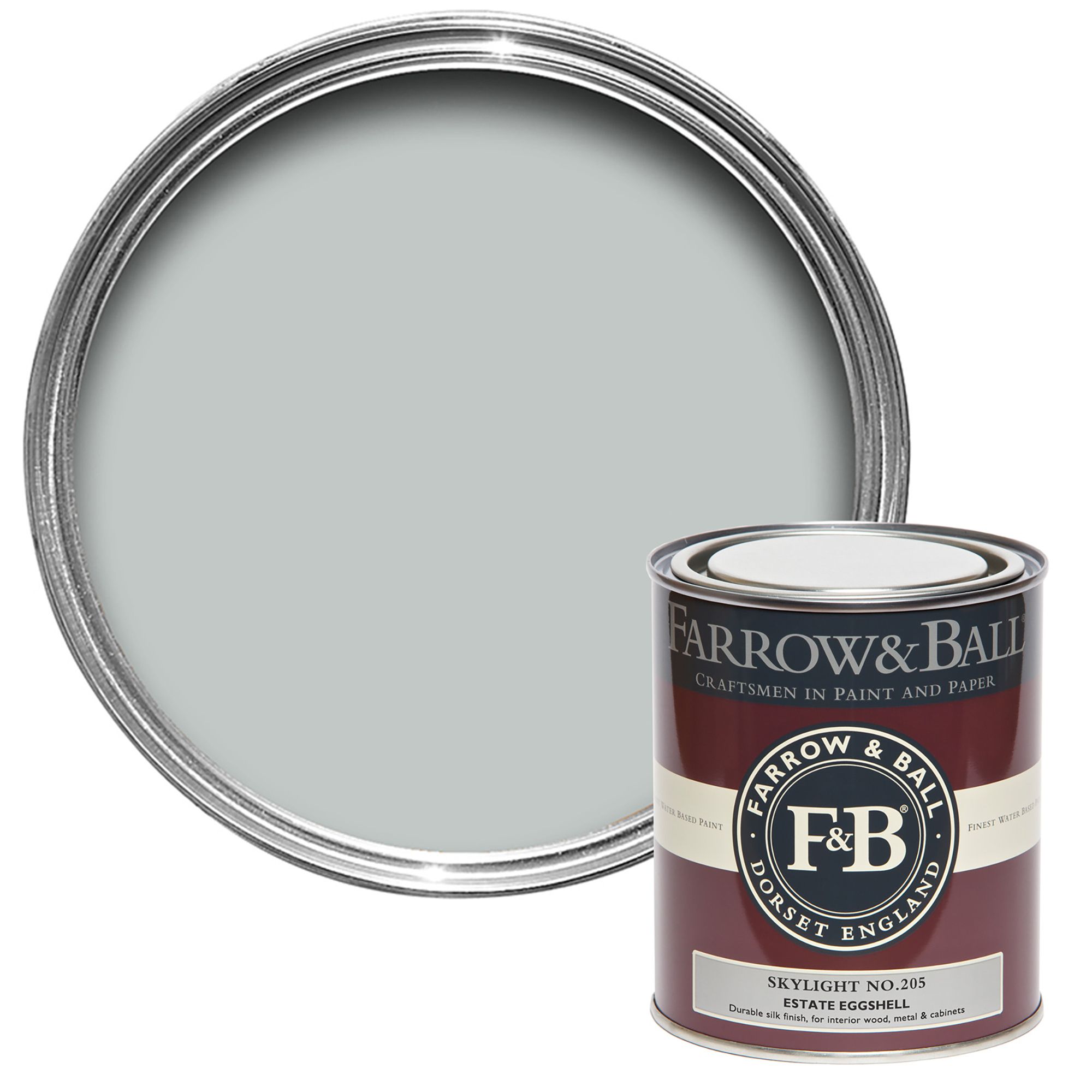 Farrow & Ball Estate Skylight No.205 Eggshell Paint, 750ml