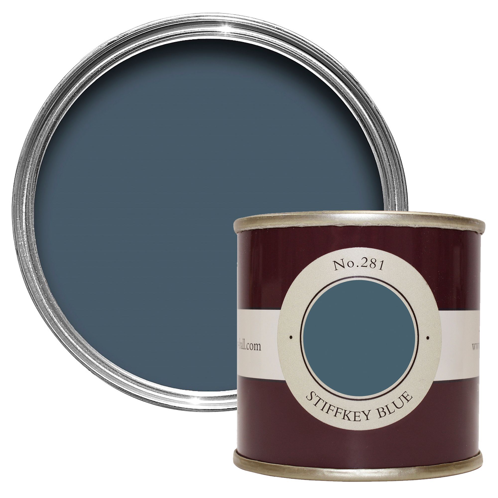 Farrow & Ball Estate Stiffkey Blue No.281 Matt Wall & ceiling Emulsion paint, 100ml Tester pot