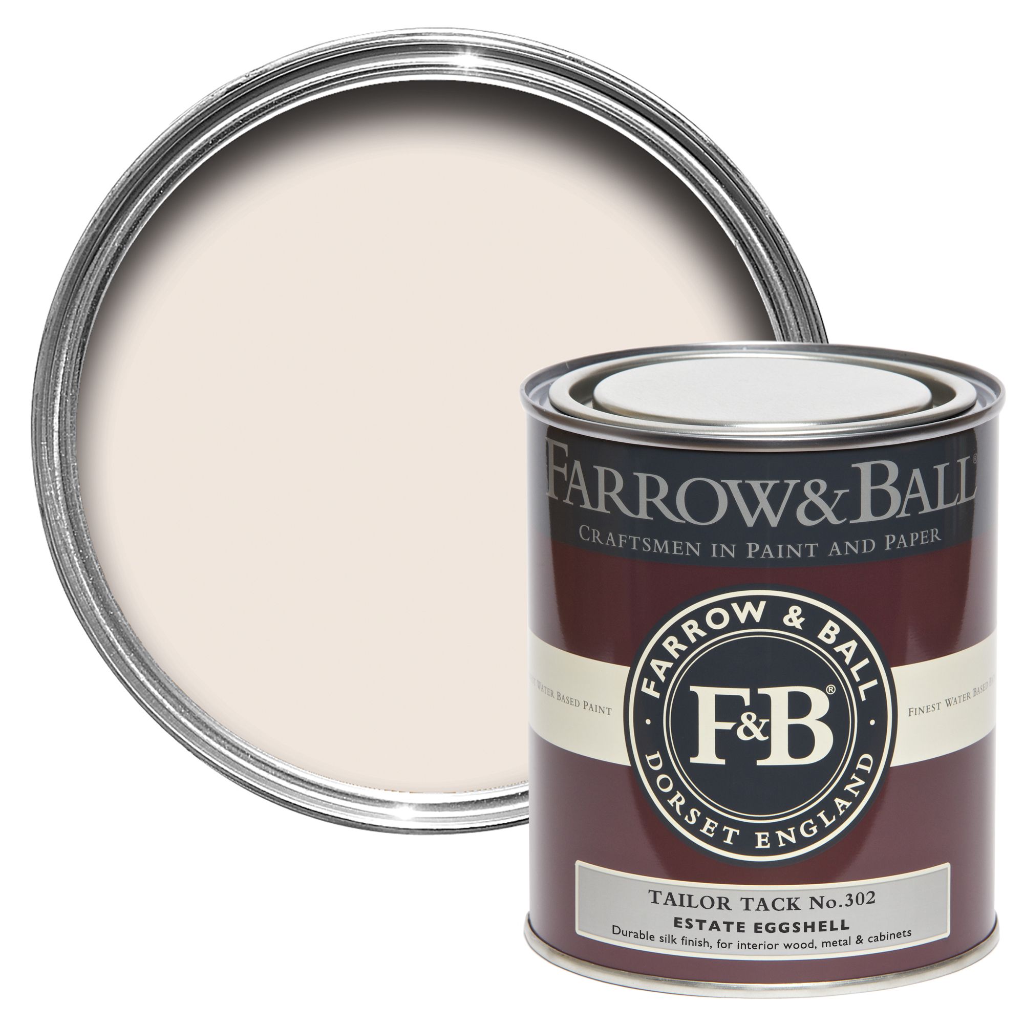 Farrow & Ball Estate Tailor Tack No.302 Eggshell Paint, 750ml