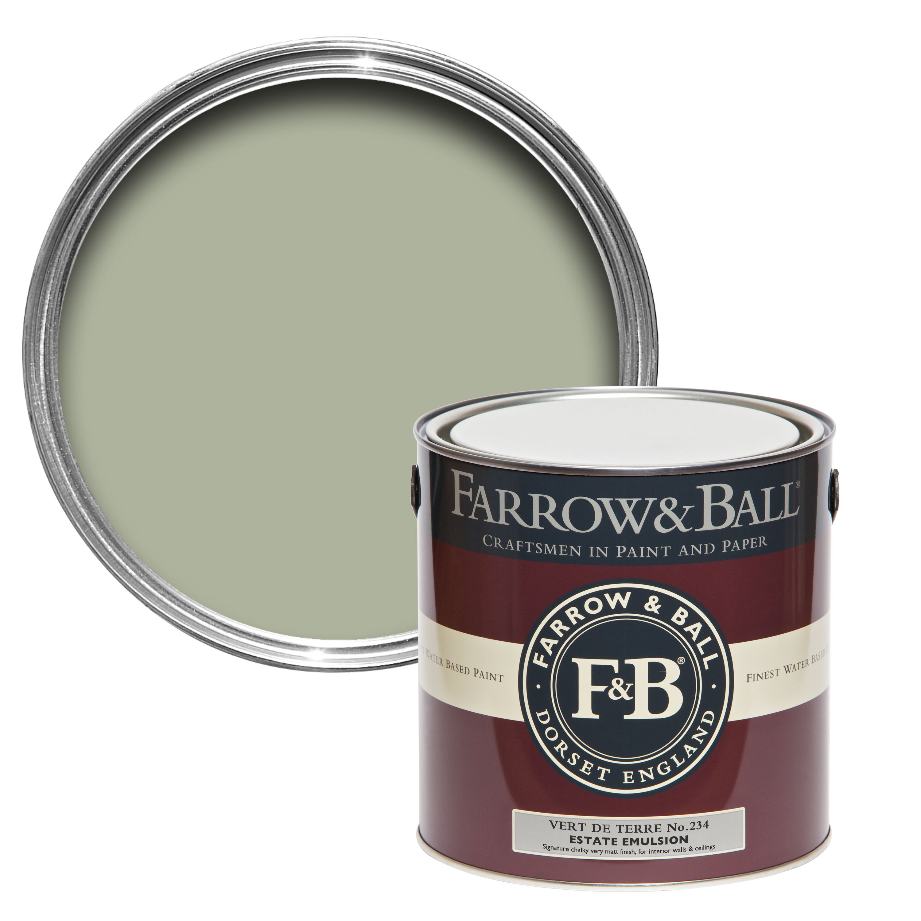 Farrow & Ball Estate Teresa's green No.236 Matt Emulsion paint, 2.5L