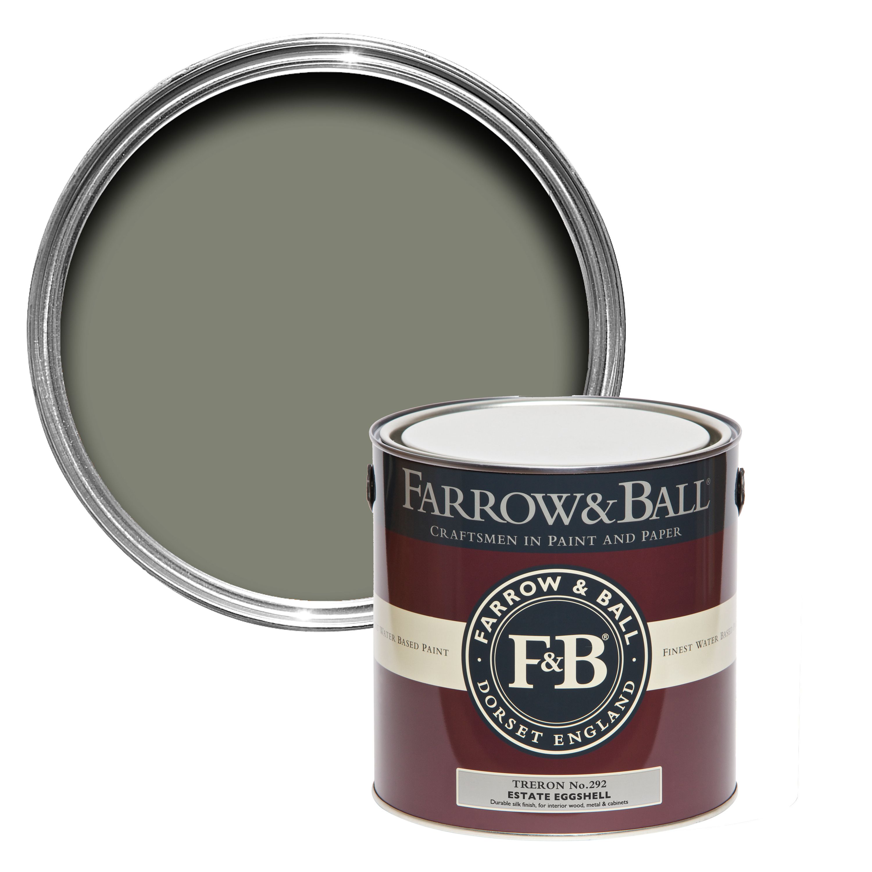 Farrow & Ball Estate Treron Eggshell Metal & wood paint, 2.5L