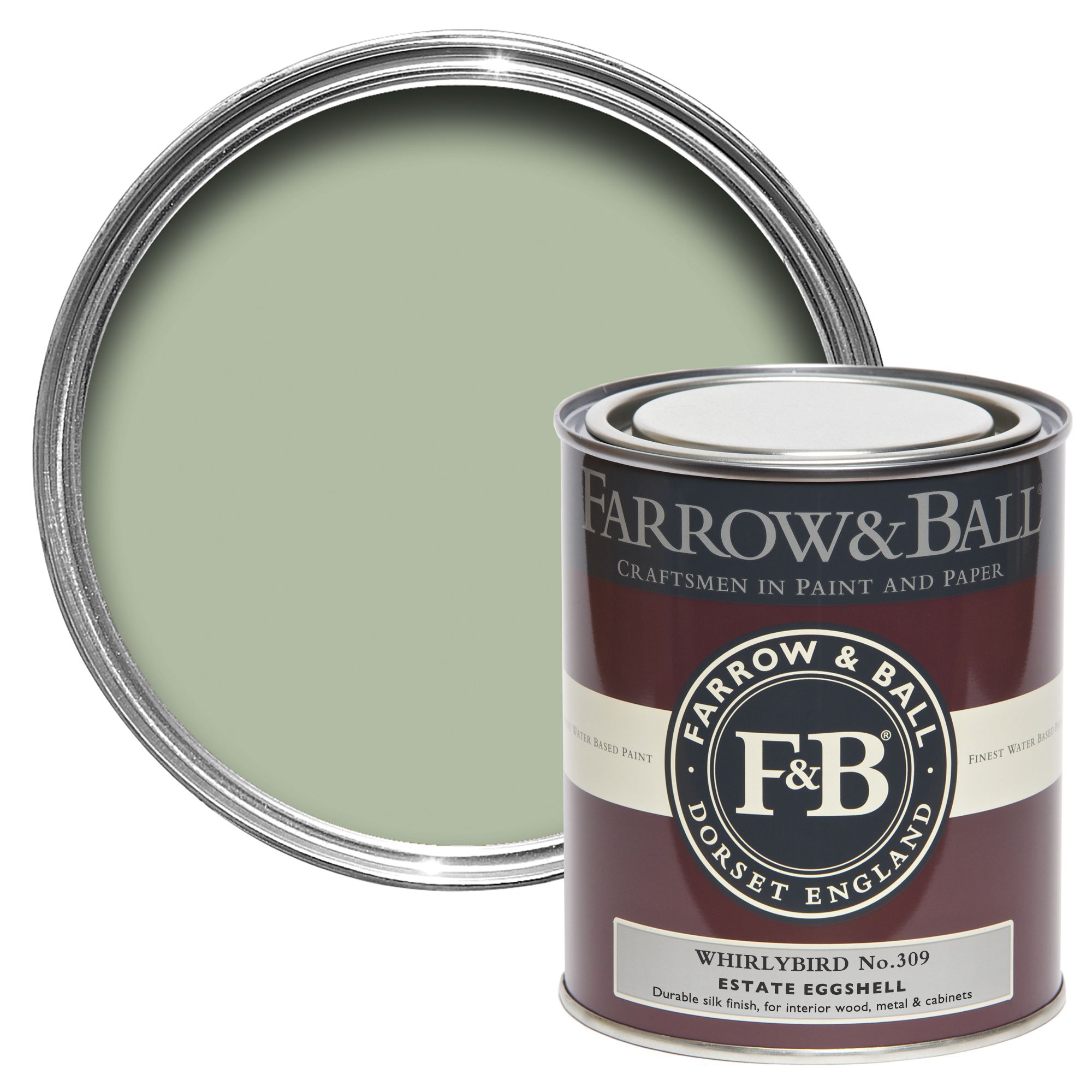 Farrow & Ball Estate Whirlybird No.309 Eggshell Paint, 750ml