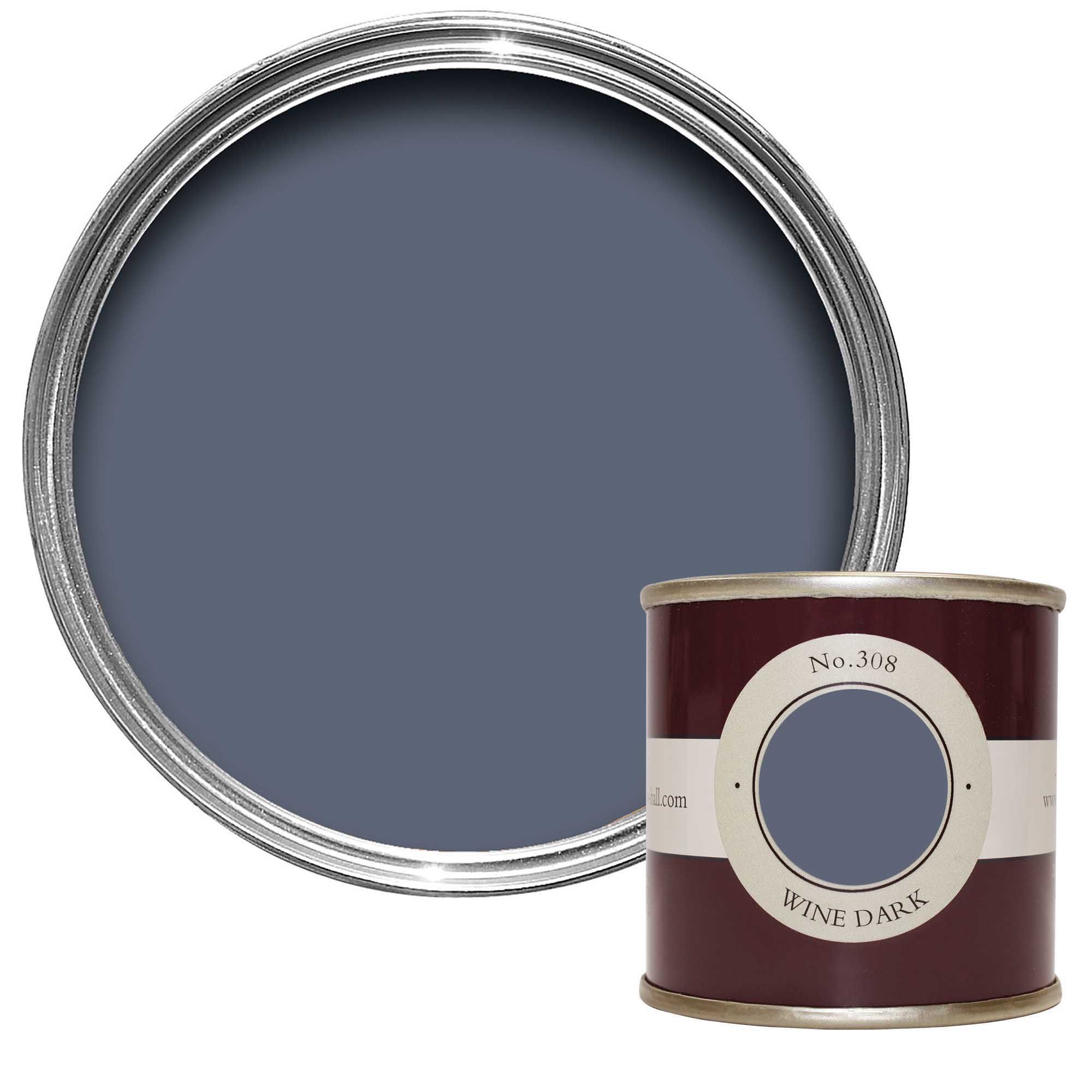 Farrow & Ball Estate Wine Dark No.308 Matt Emulsion paint, 100ml DIY