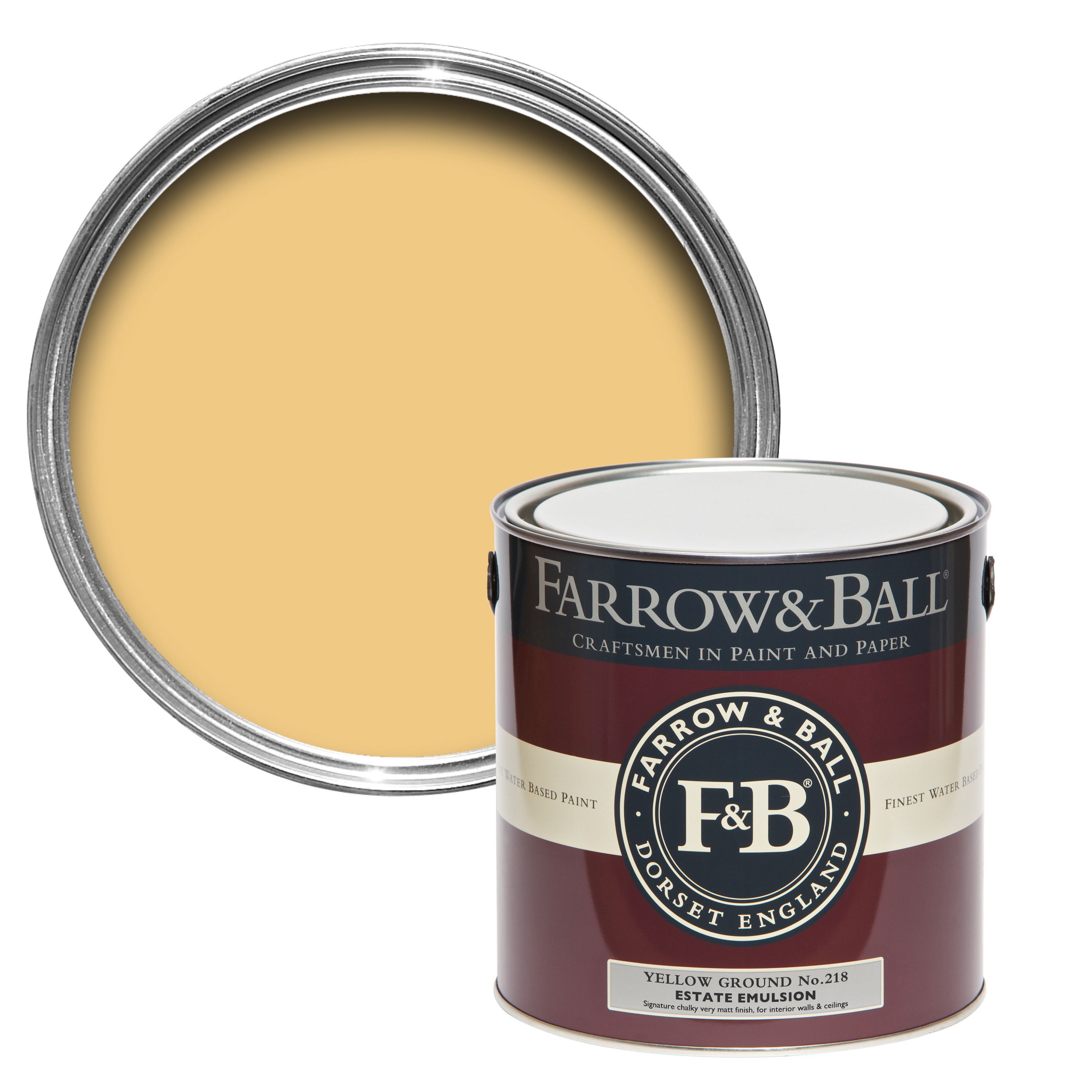Farrow & Ball Estate Yellow Ground Matt Wall & ceiling Emulsion paint, 2.5L
