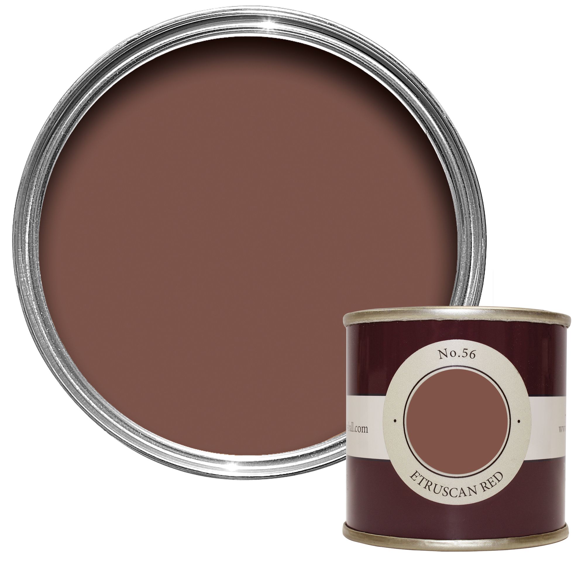 Farrow & Ball Etruscan Red No.56 Flat matt Wall & ceiling Emulsion paint, 100ml Tester pot