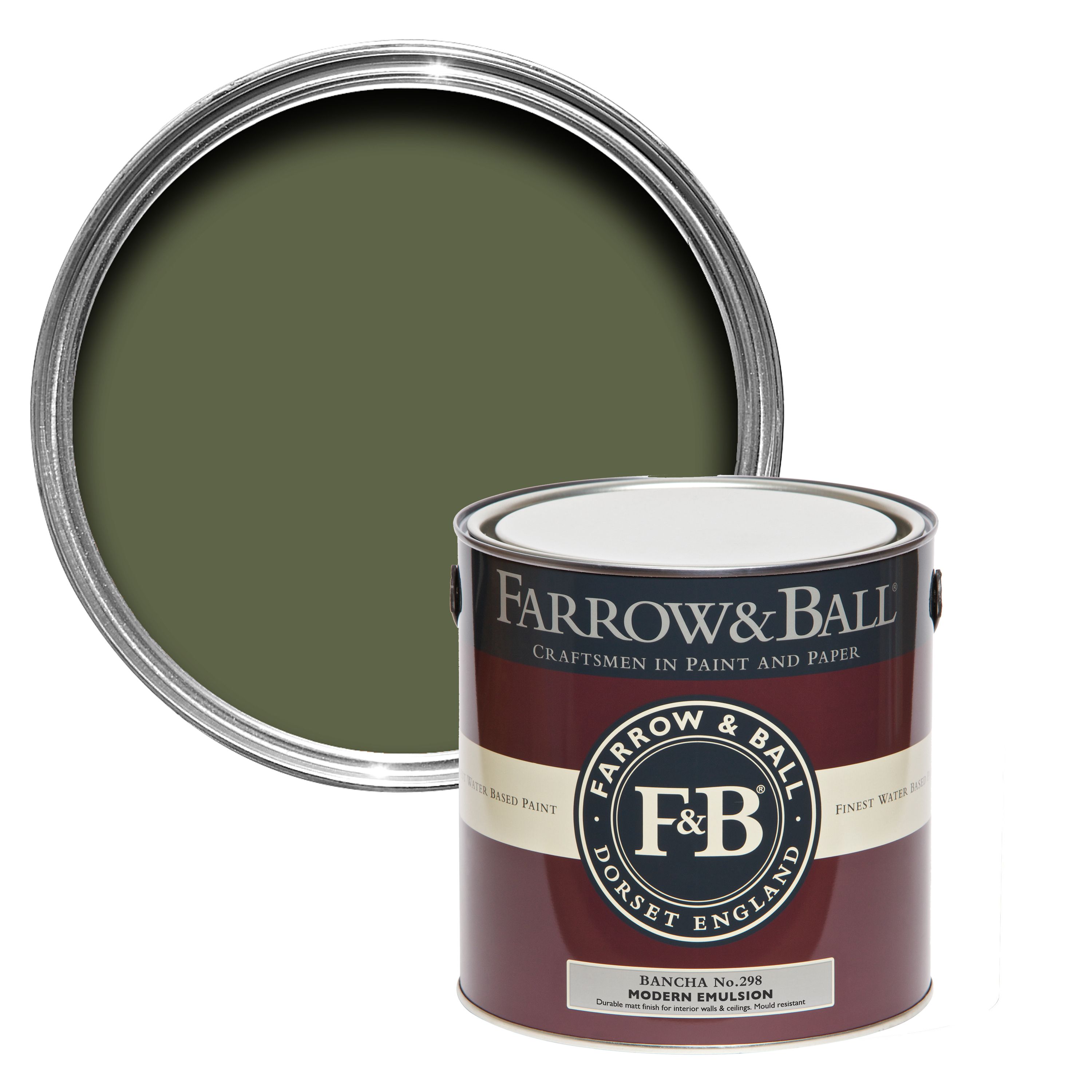 Farrow & Ball Modern Bancha No.298 Matt Wall & ceiling Emulsion paint, 2.5L
