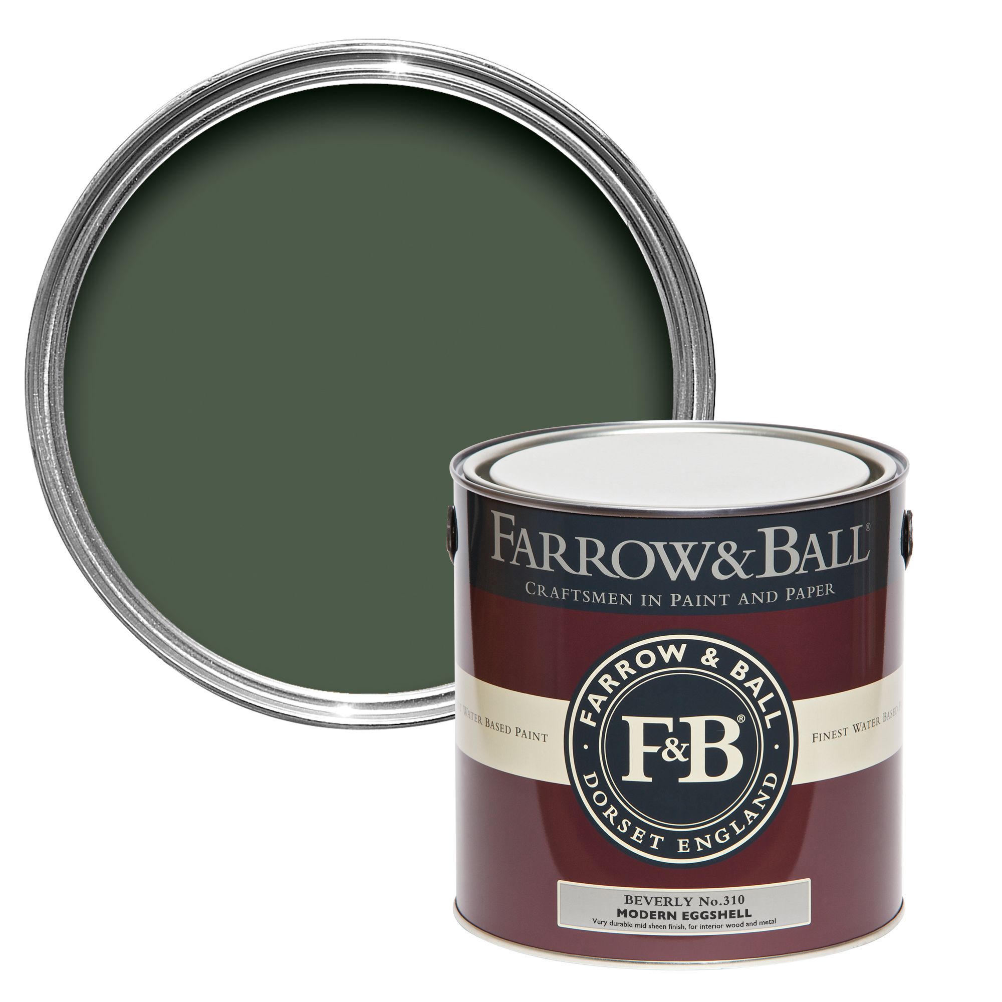 Farrow & Ball Modern Beverly No.310 Eggshell Paint, 2.5L