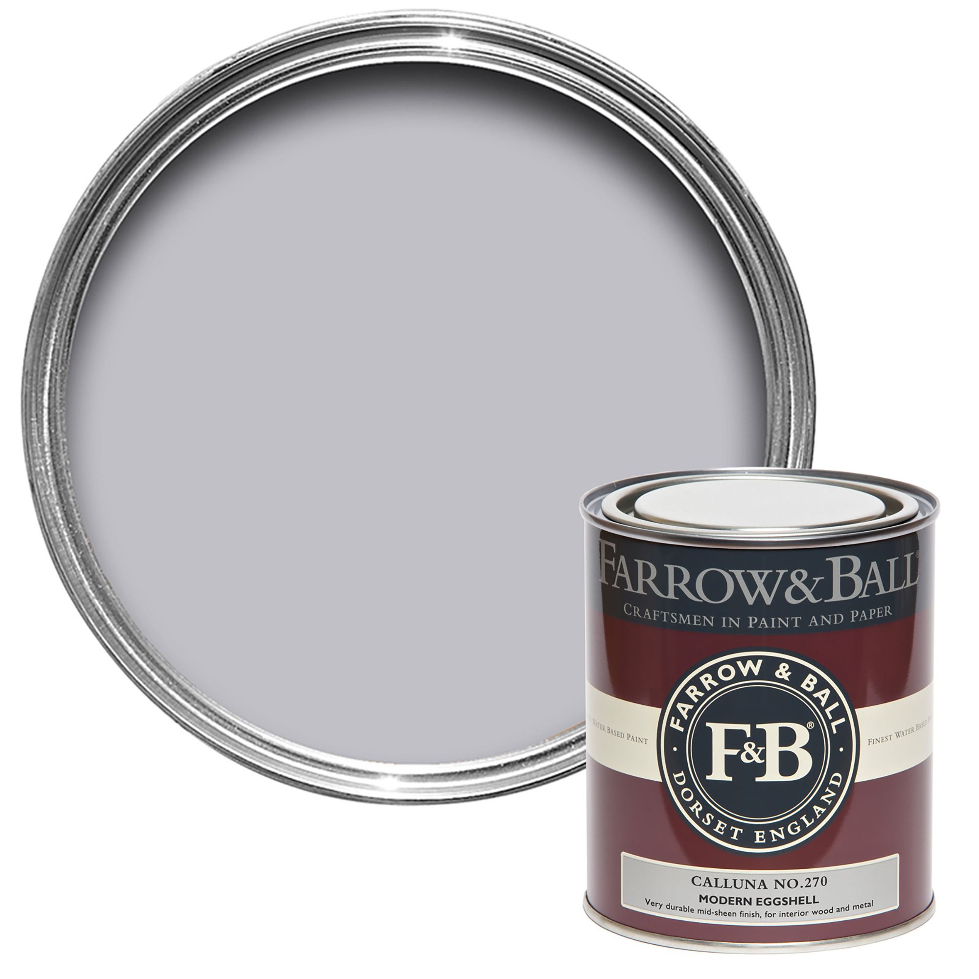 Farrow & Ball Modern Calluna No.270 Eggshell Paint, 750ml