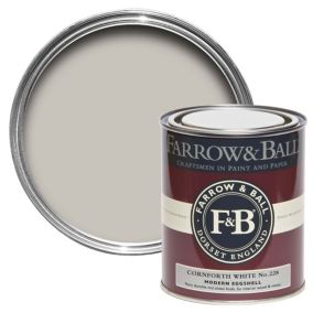 Farrow & Ball Modern Cornforth White No.228 Eggshell Paint, 750ml